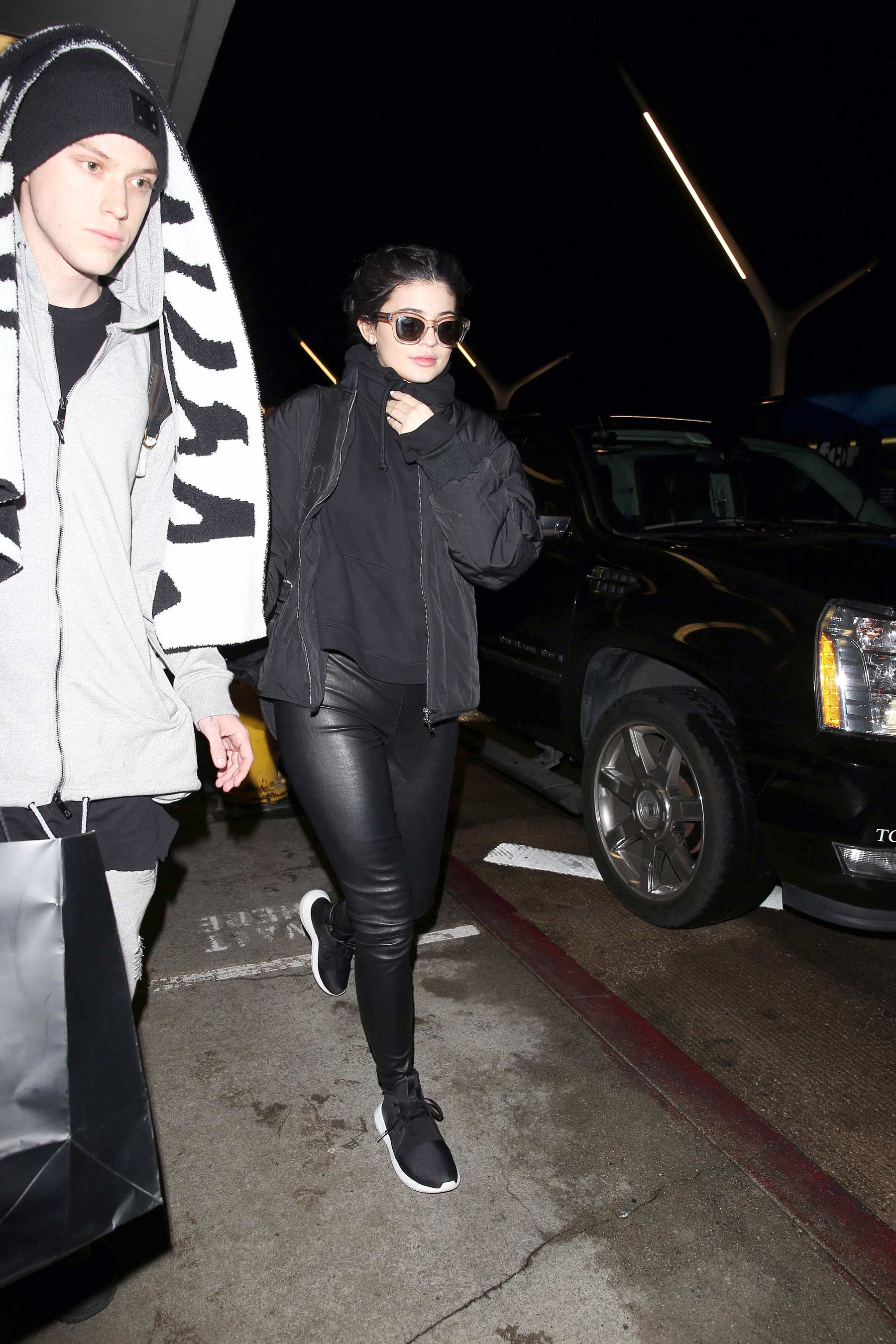 Kylie Jenner leaving LAX airport