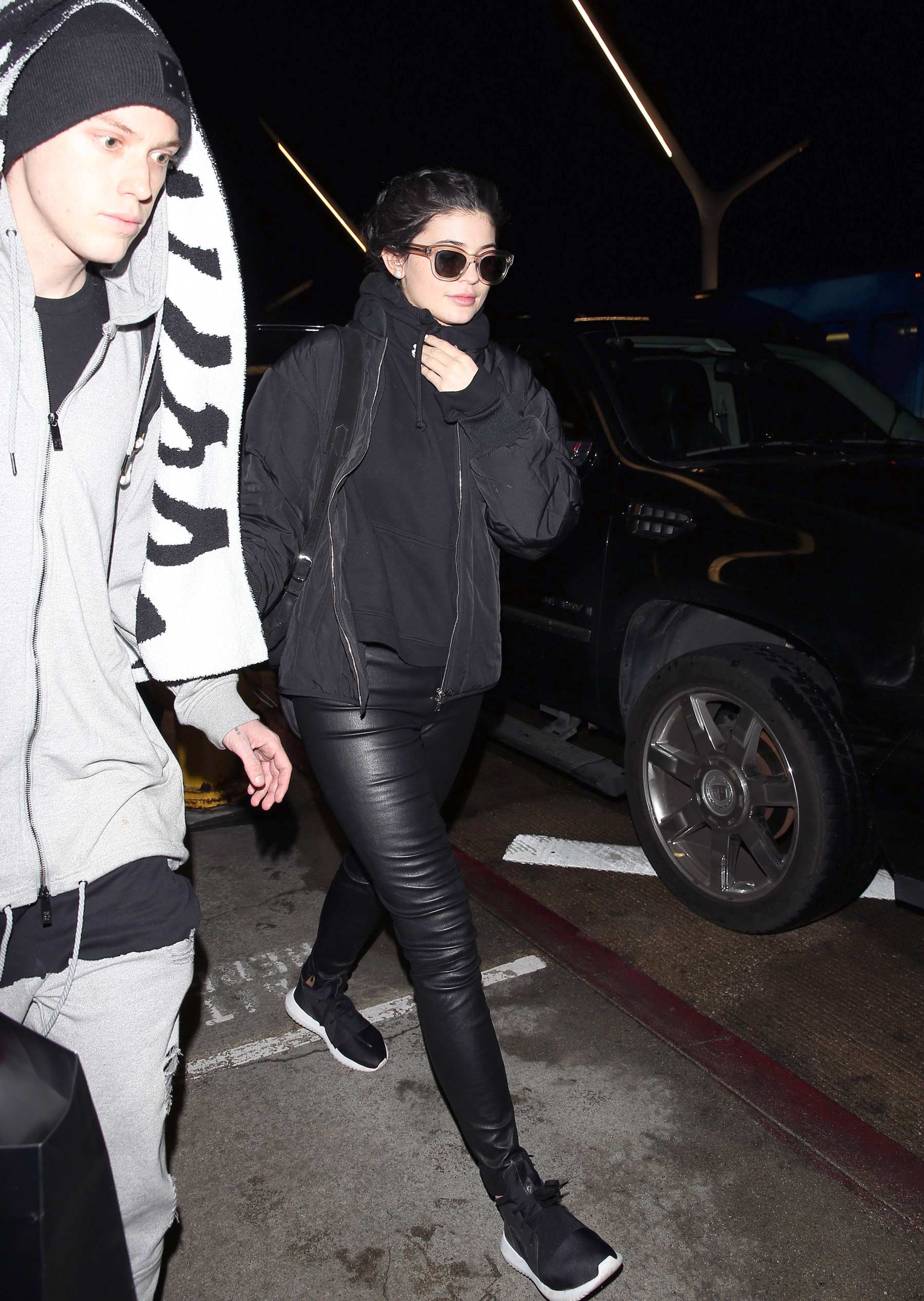 Kylie Jenner leaving LAX airport