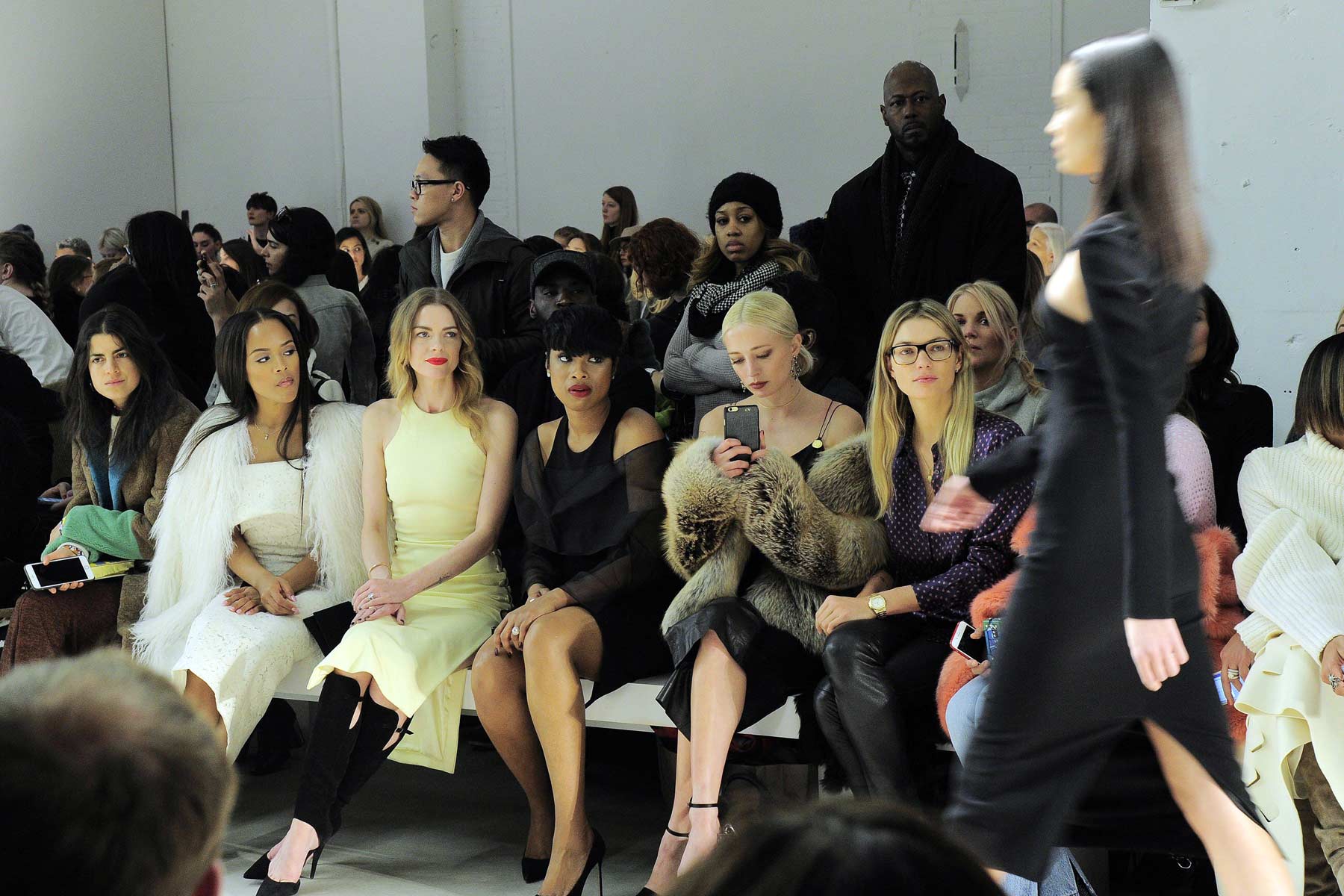 Jessica Hart attends New York Fashion Week