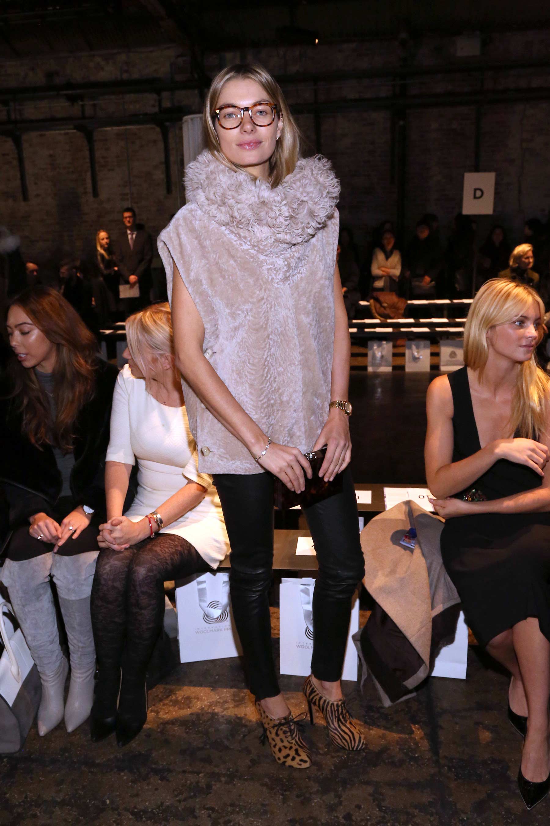 Jessica Hart attends New York Fashion Week