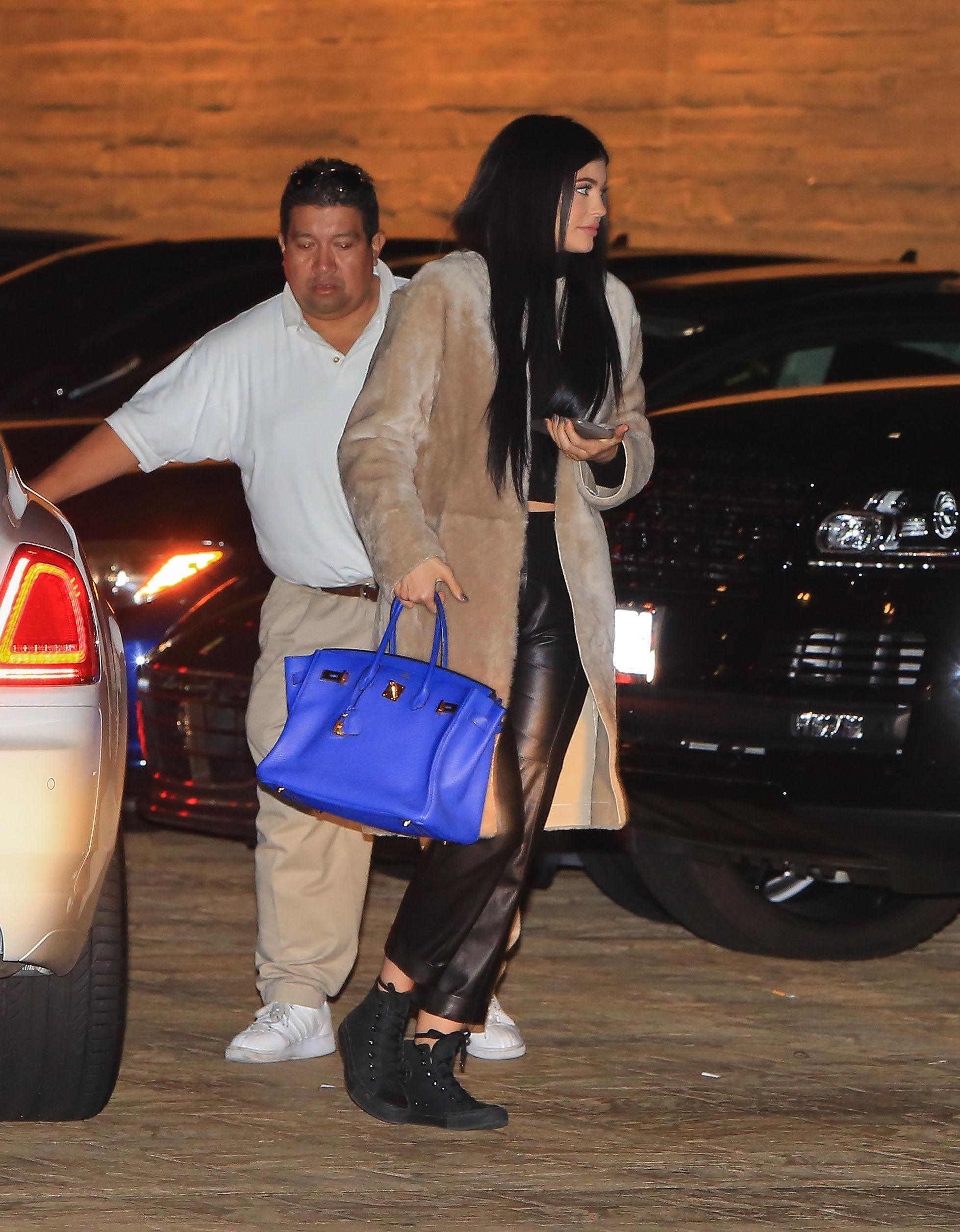 Kylie Jenner arriving at Nobu Restaurant