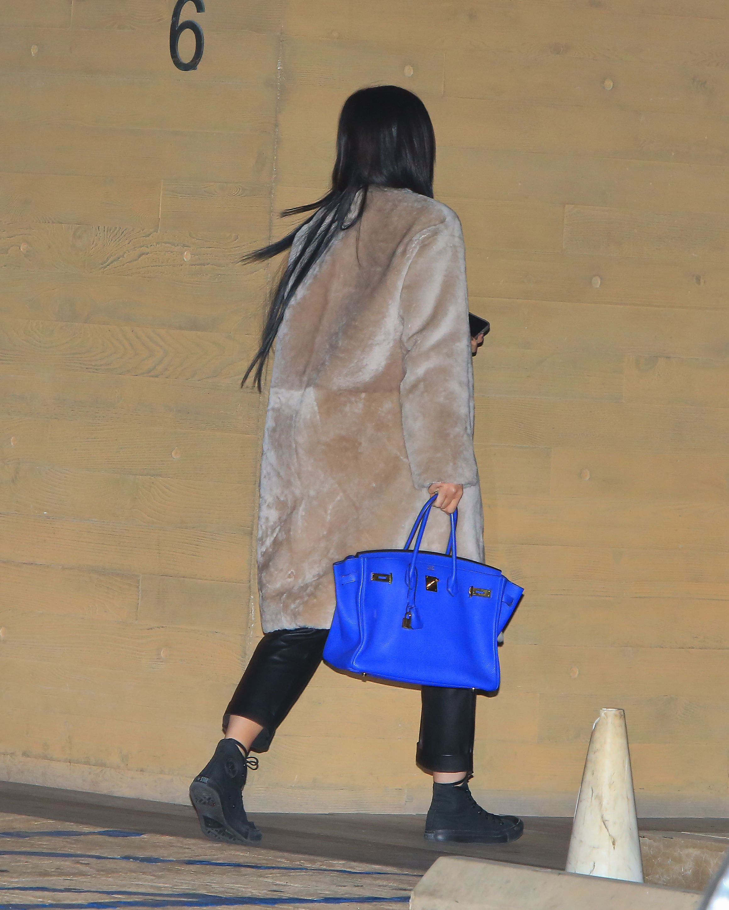 Kylie Jenner arriving at Nobu Restaurant