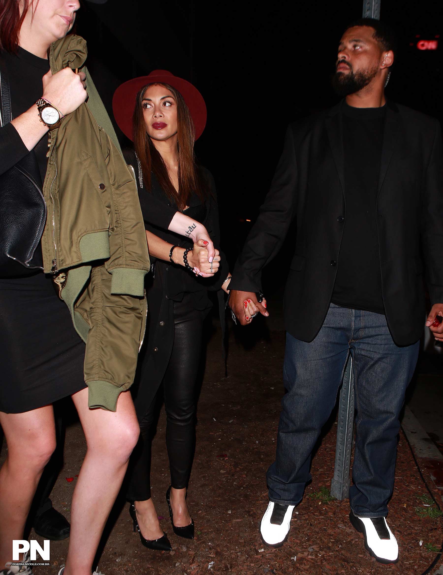 Nicole Scherzinger leaving Warwick Night Club