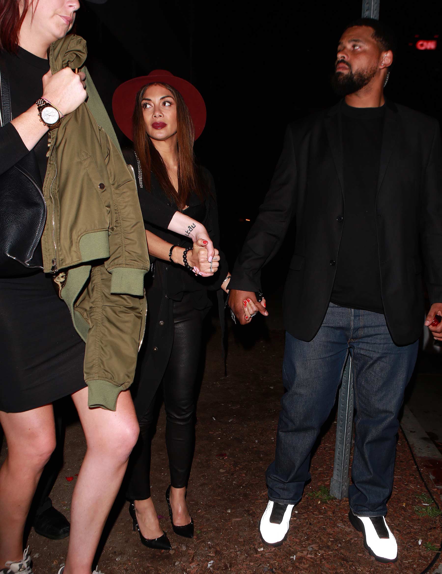 Nicole Scherzinger leaving Warwick Night Club