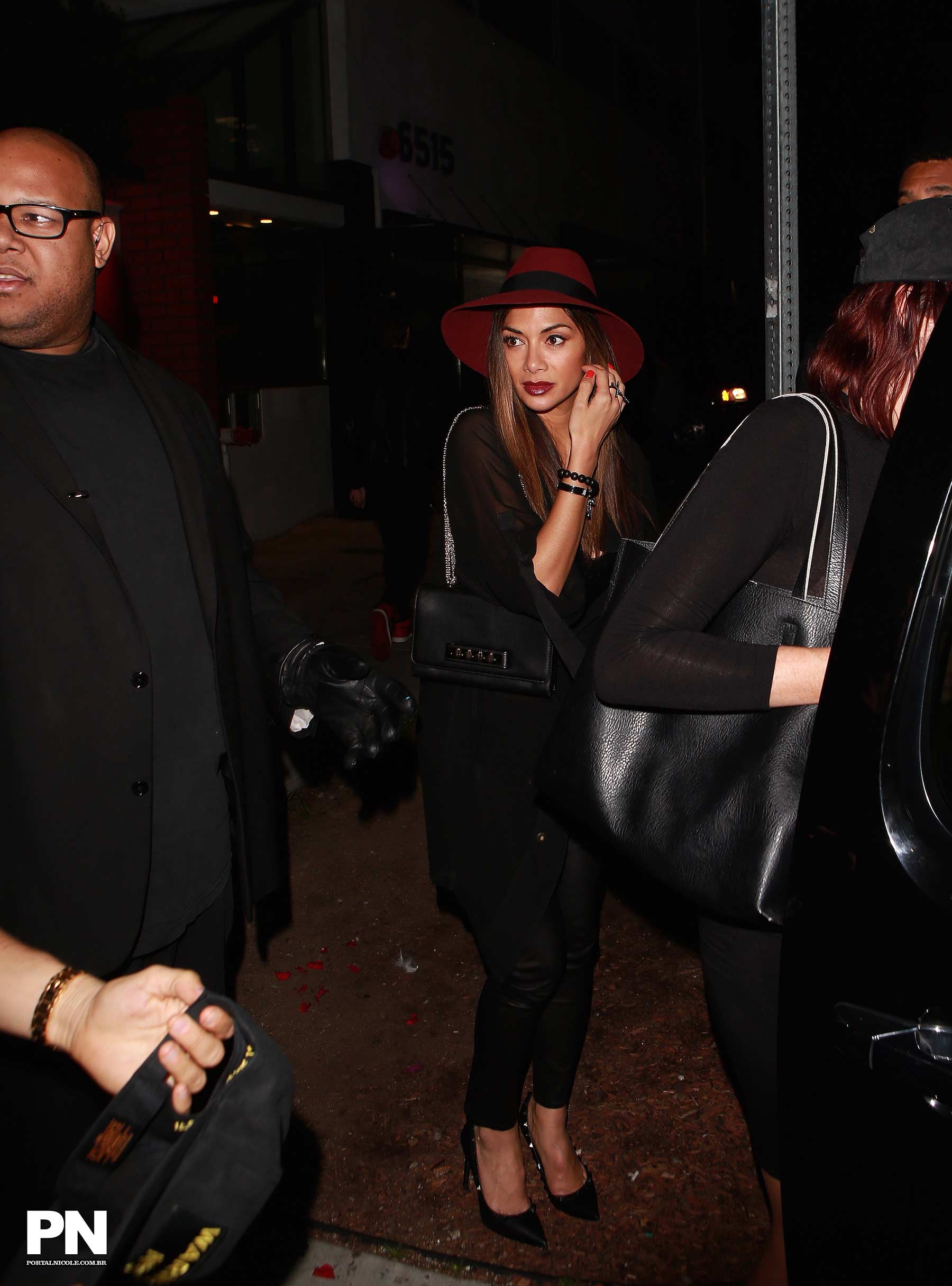 Nicole Scherzinger leaving Warwick Night Club