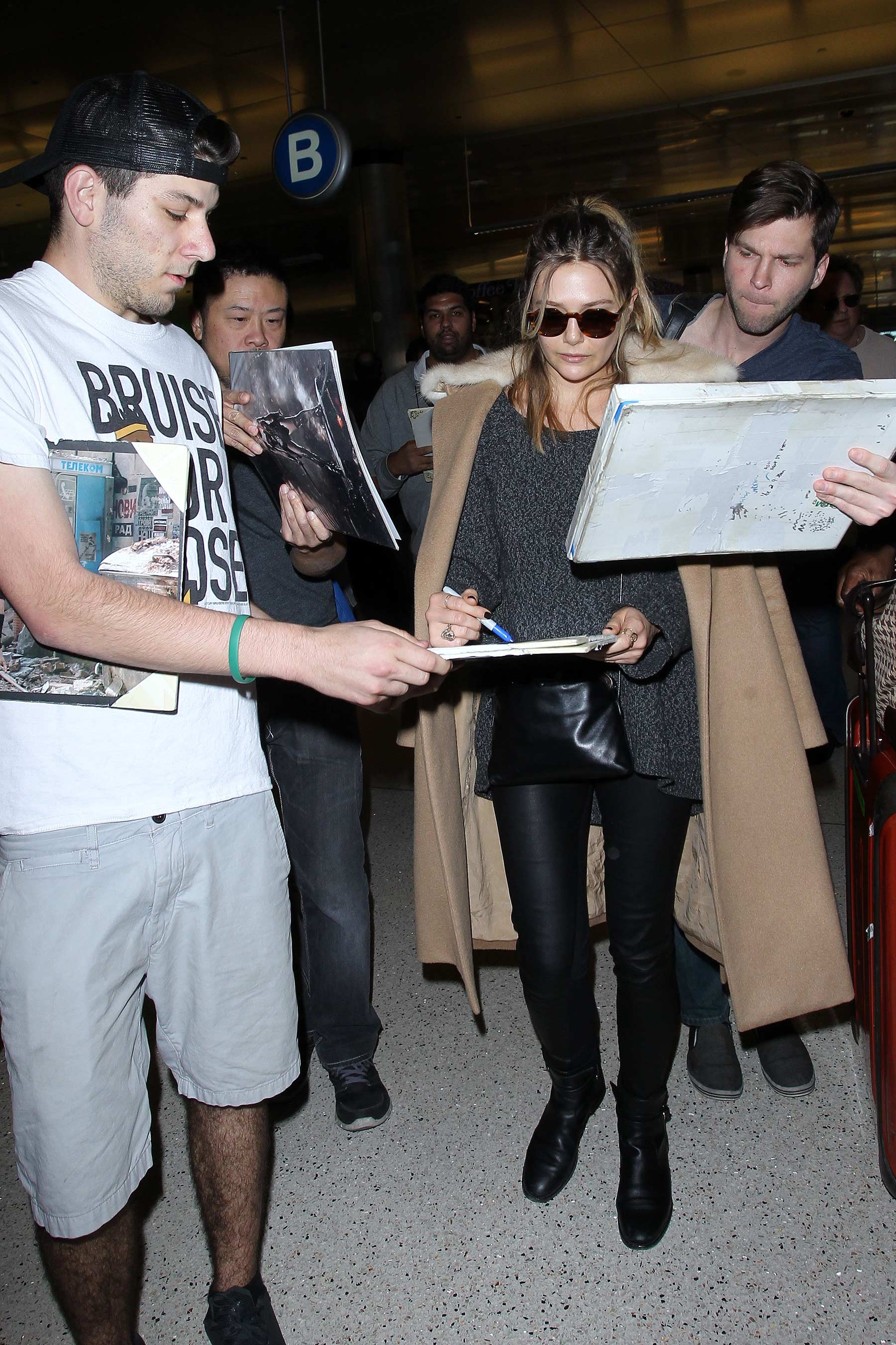 Elizabeth Olsen is seen at LAX