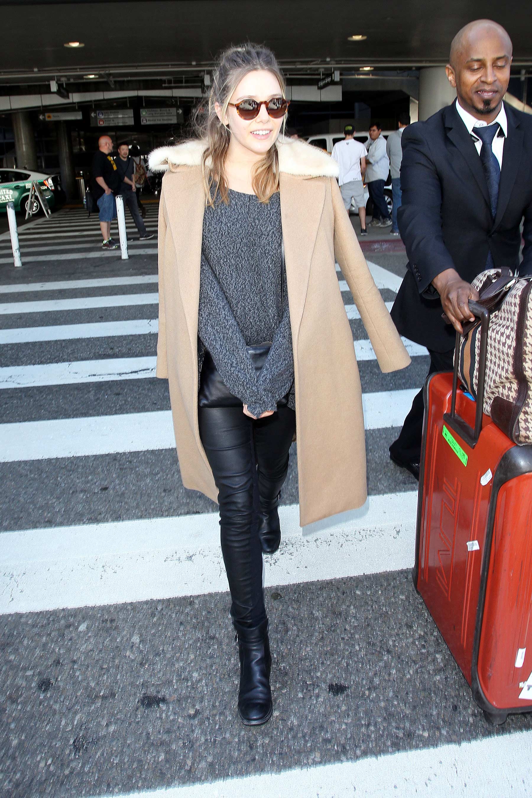 Elizabeth Olsen is seen at LAX