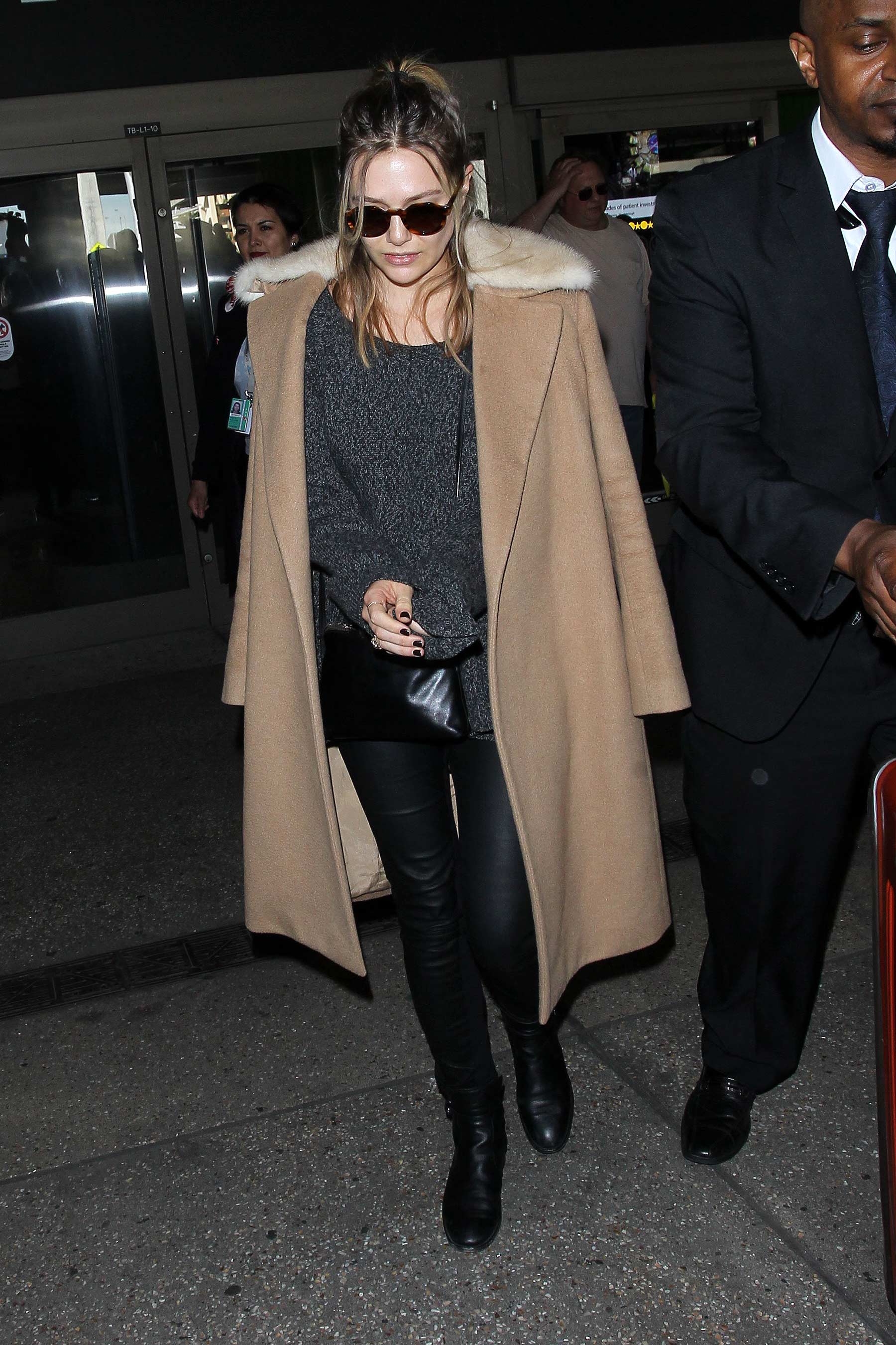 Elizabeth Olsen is seen at LAX