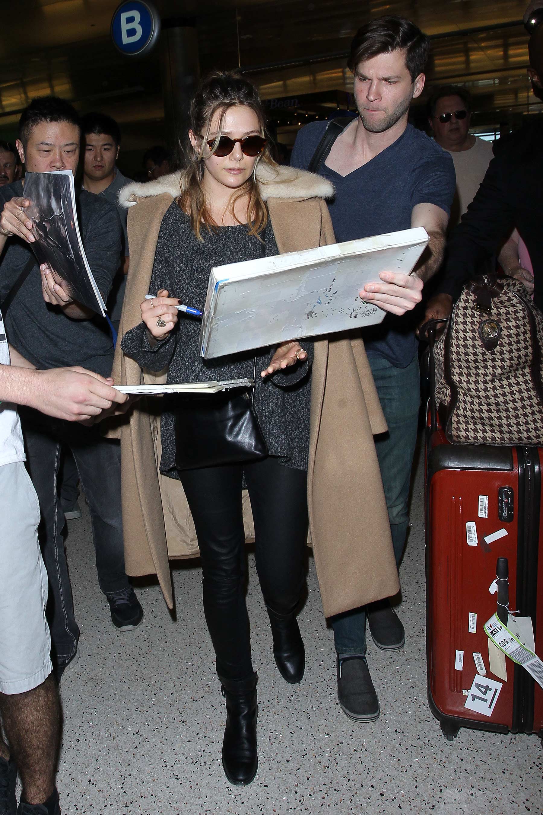 Elizabeth Olsen is seen at LAX