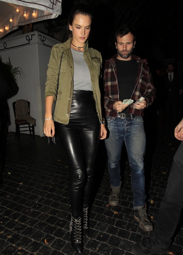 Alessandra Ambrosio dinner at Chateau Marmont
