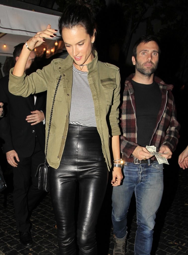 Alessandra Ambrosio dinner at Chateau Marmont