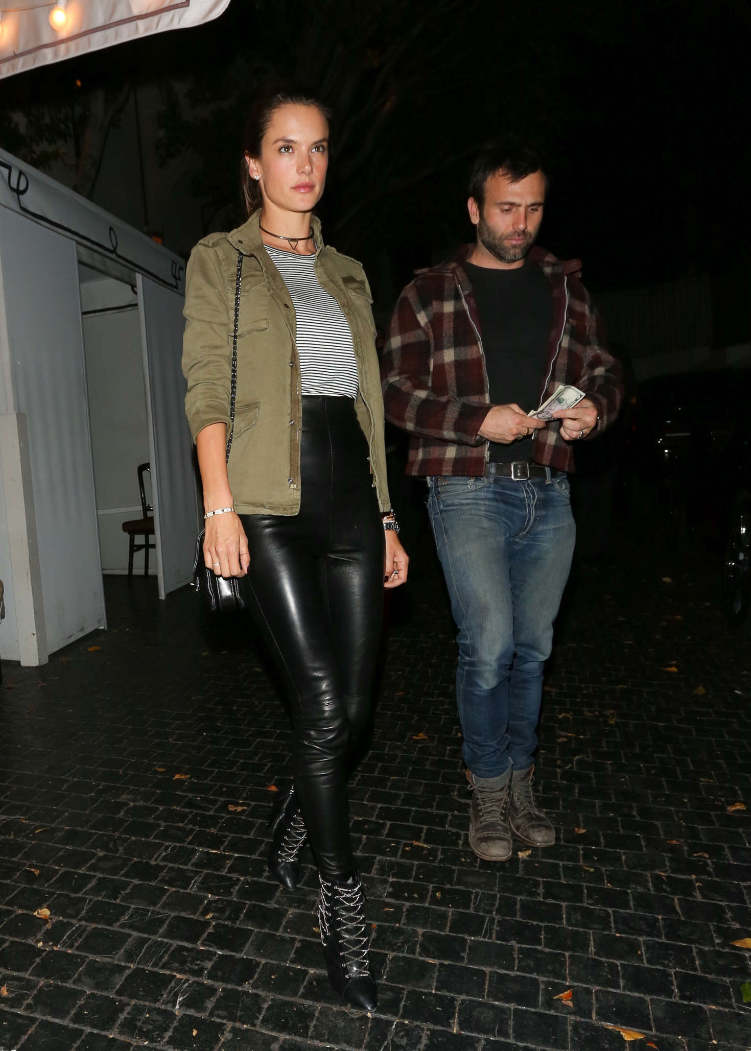 Alessandra Ambrosio dinner at Chateau Marmont