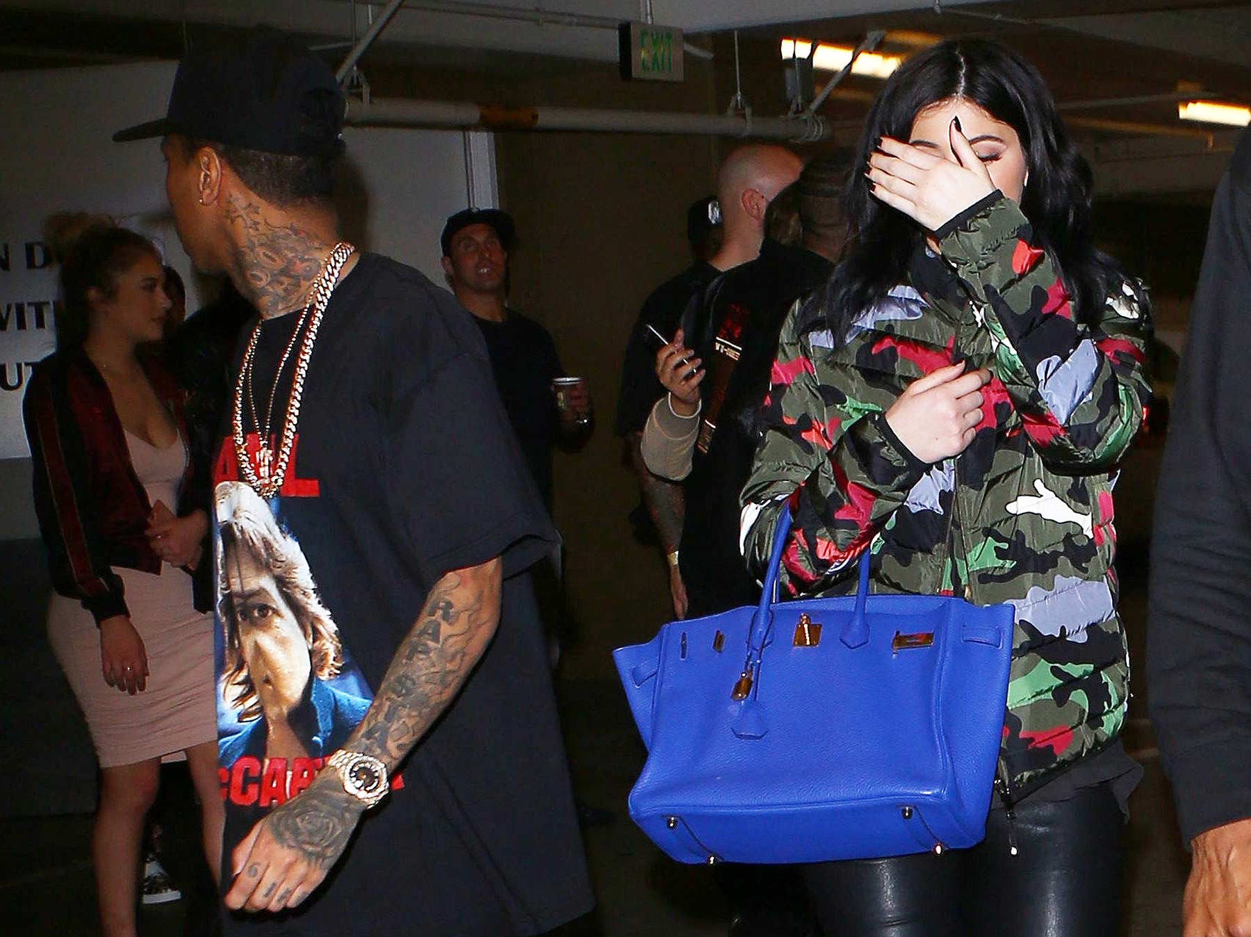 Kylie Jenner leaving Tyga’s concert