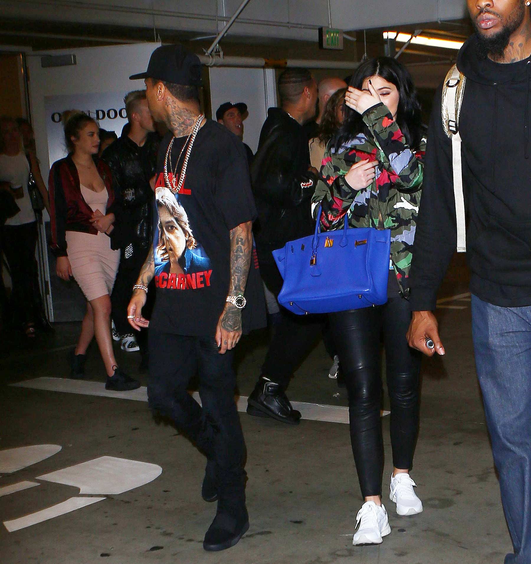 Kylie Jenner leaving Tyga’s concert