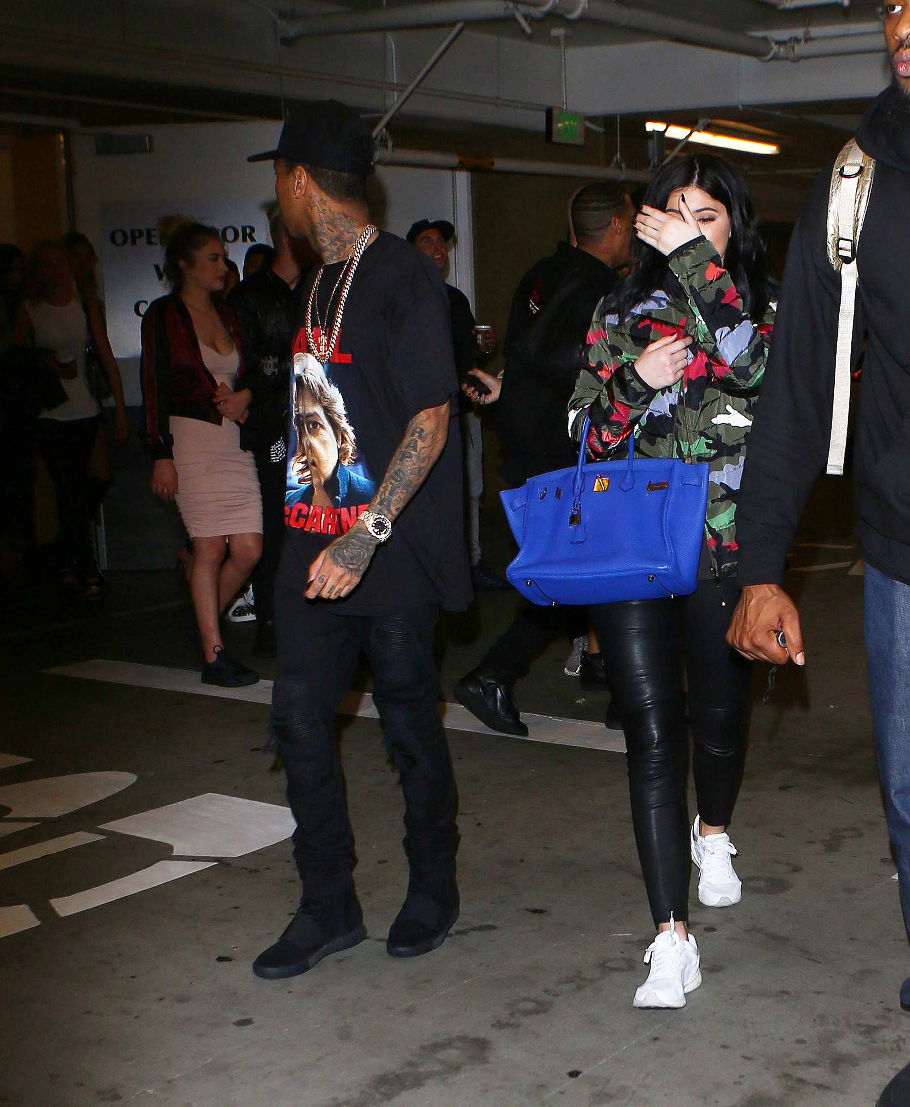 Kylie Jenner leaving Tyga’s concert