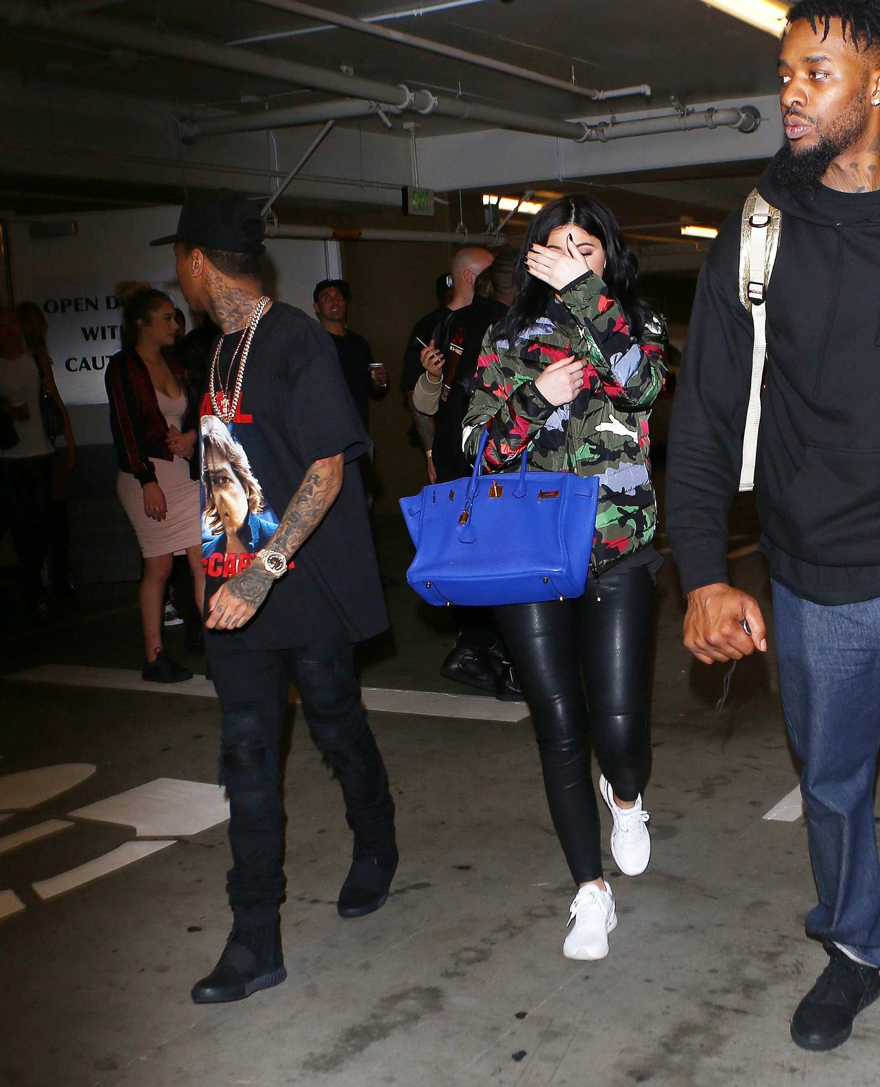 Kylie Jenner leaving Tyga’s concert