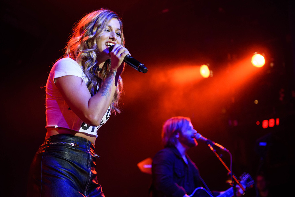 Cassadee Pope performs on stage for the I’m Comin’ Over Tour