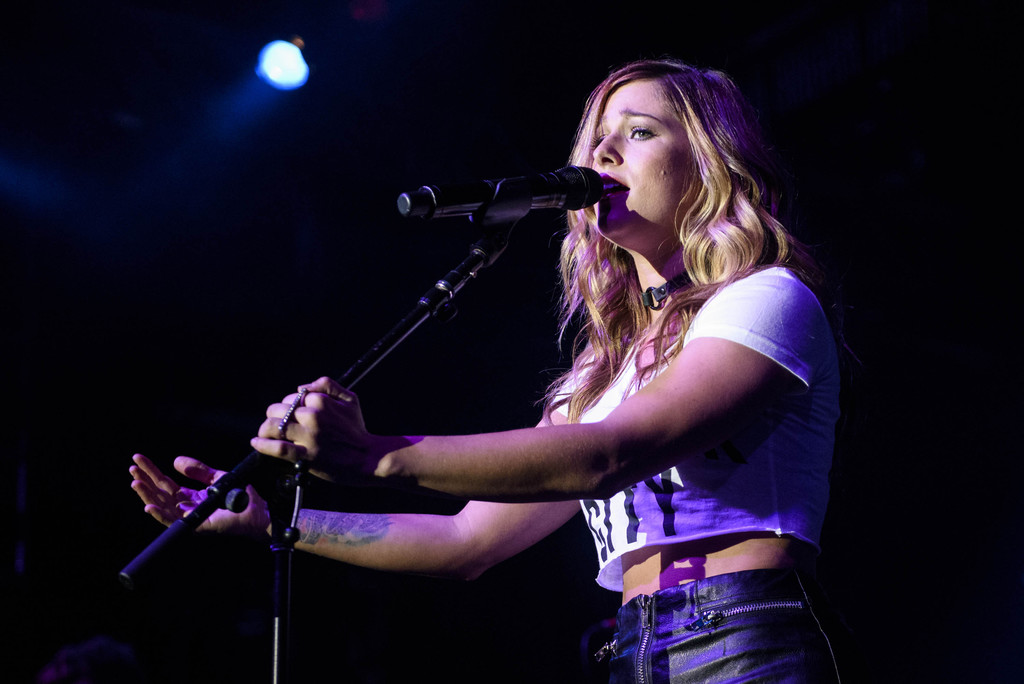 Cassadee Pope performs on stage for the I’m Comin’ Over Tour