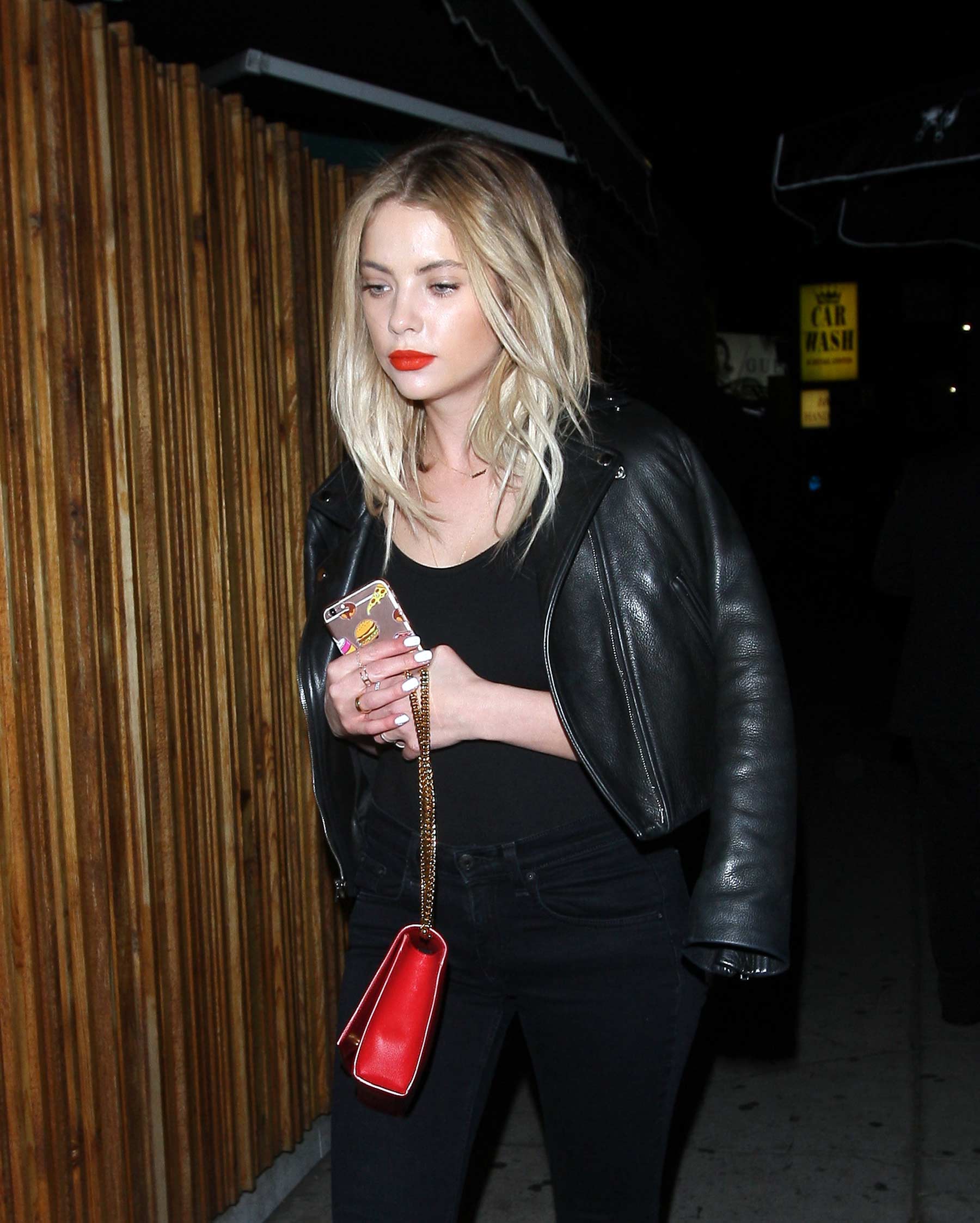 Ashley Benson leaving Nice Guy Club