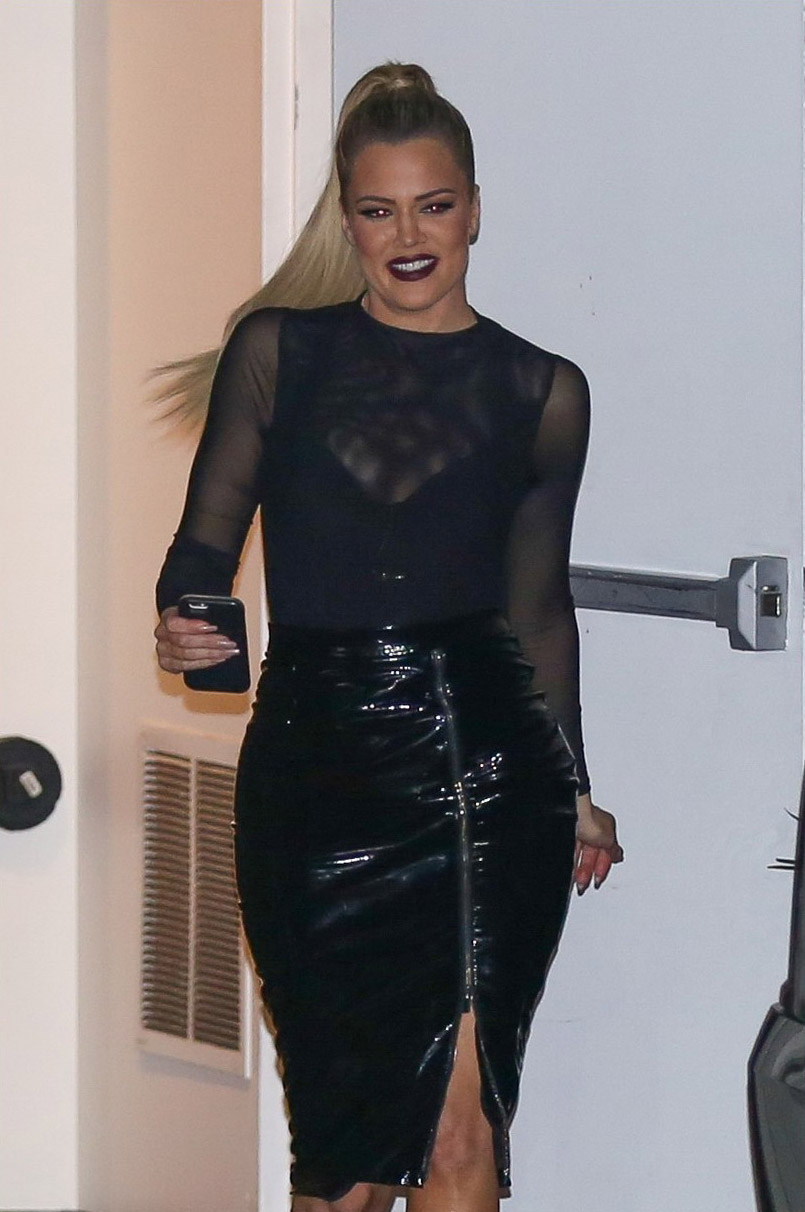 Khloe Kardashian steps out of the studio