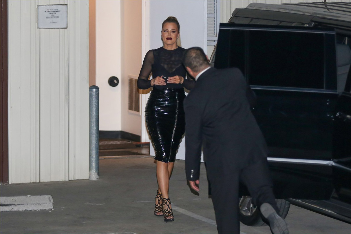 Khloe Kardashian steps out of the studio