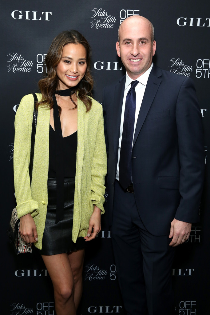 Jamie Chung attends the Saks celebration