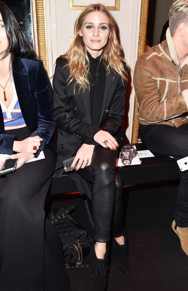 Olivia Palermo attends the Balmain show