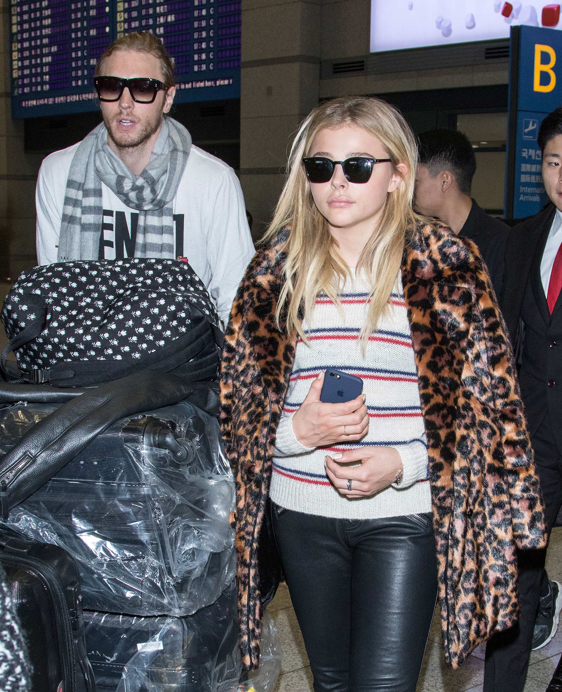 Chloe Moretz arriving at Incheon Airport in Seoul