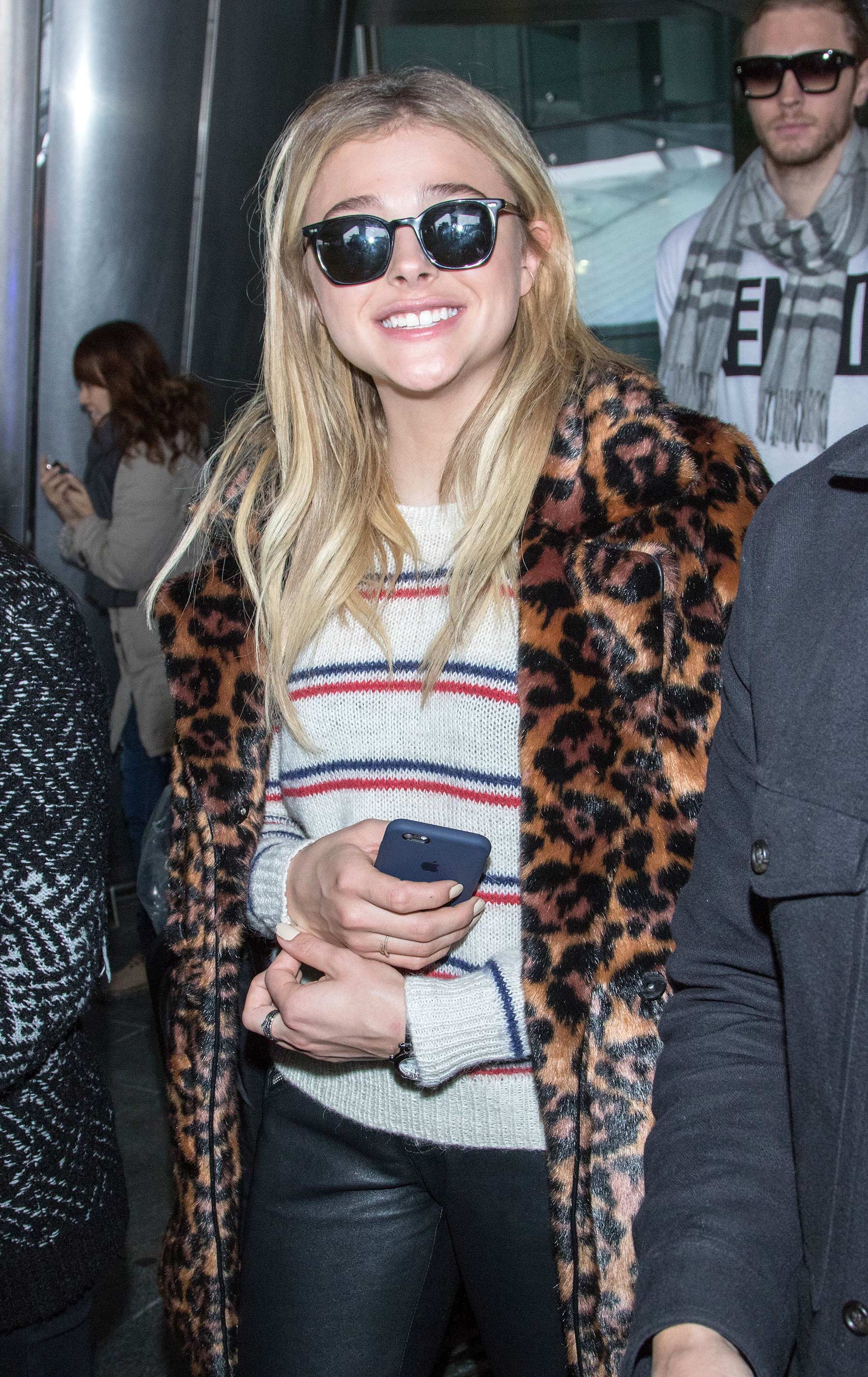 Chloe Moretz arriving at Incheon Airport in Seoul