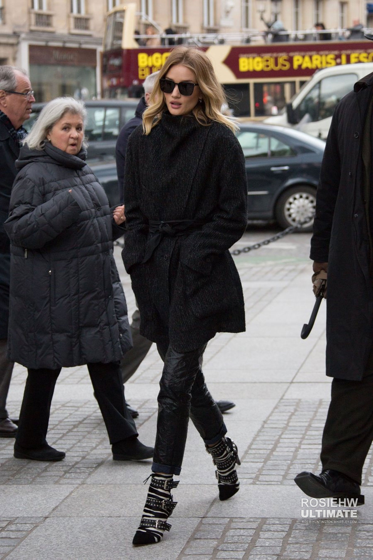 Rosie Huntington Whiteley out in Paris