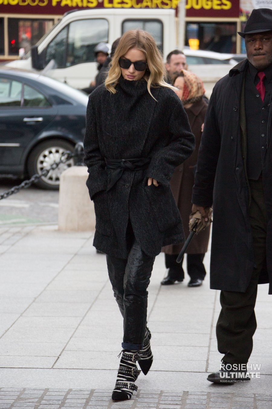 Rosie Huntington Whiteley out in Paris