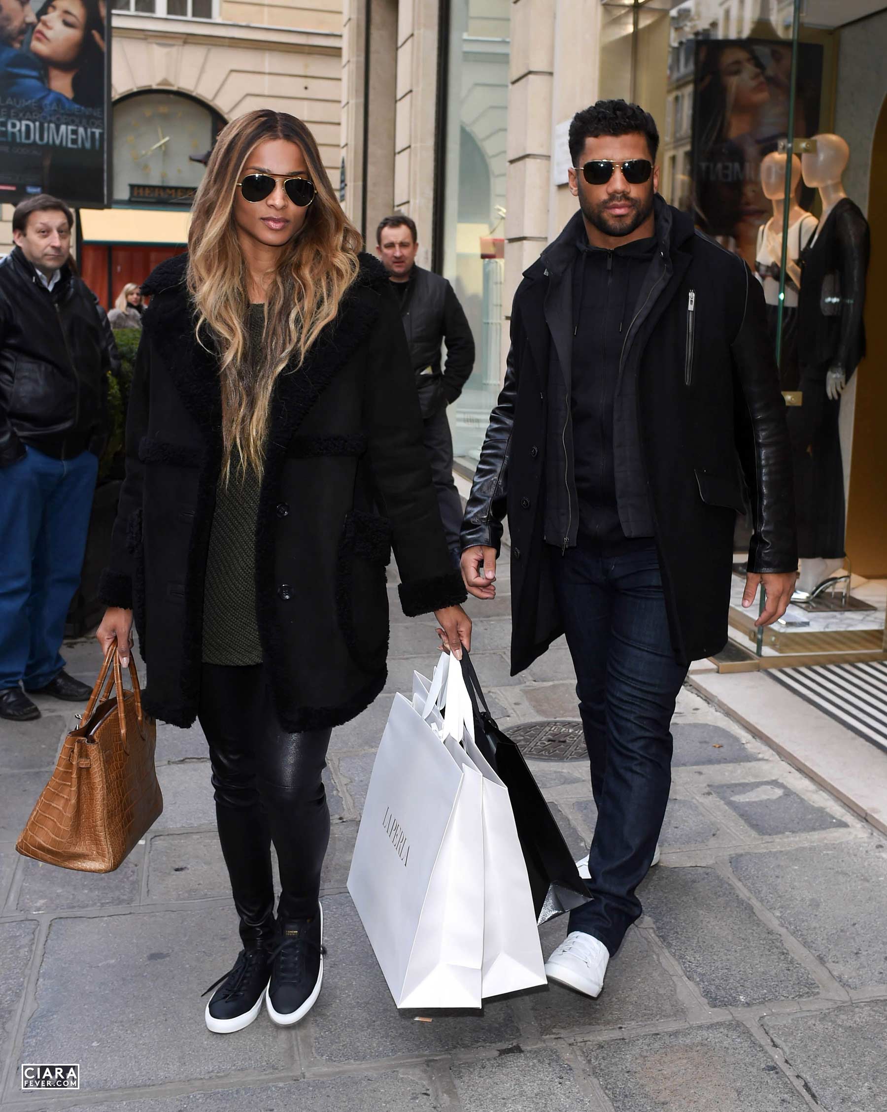 Ciara shopping at La Perla in Paris