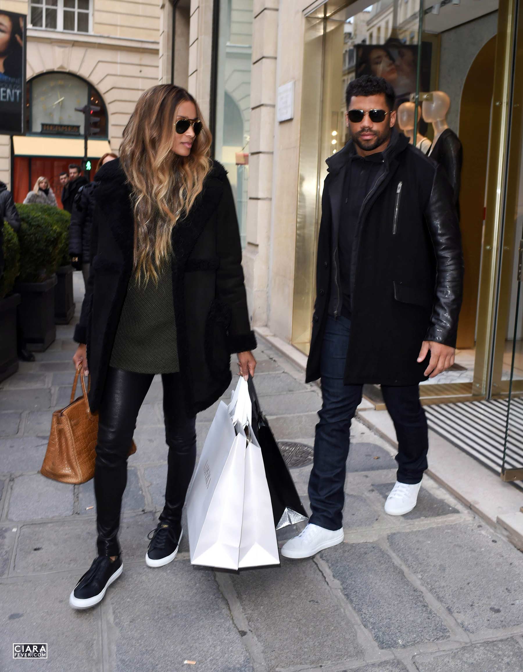 Ciara shopping at La Perla in Paris