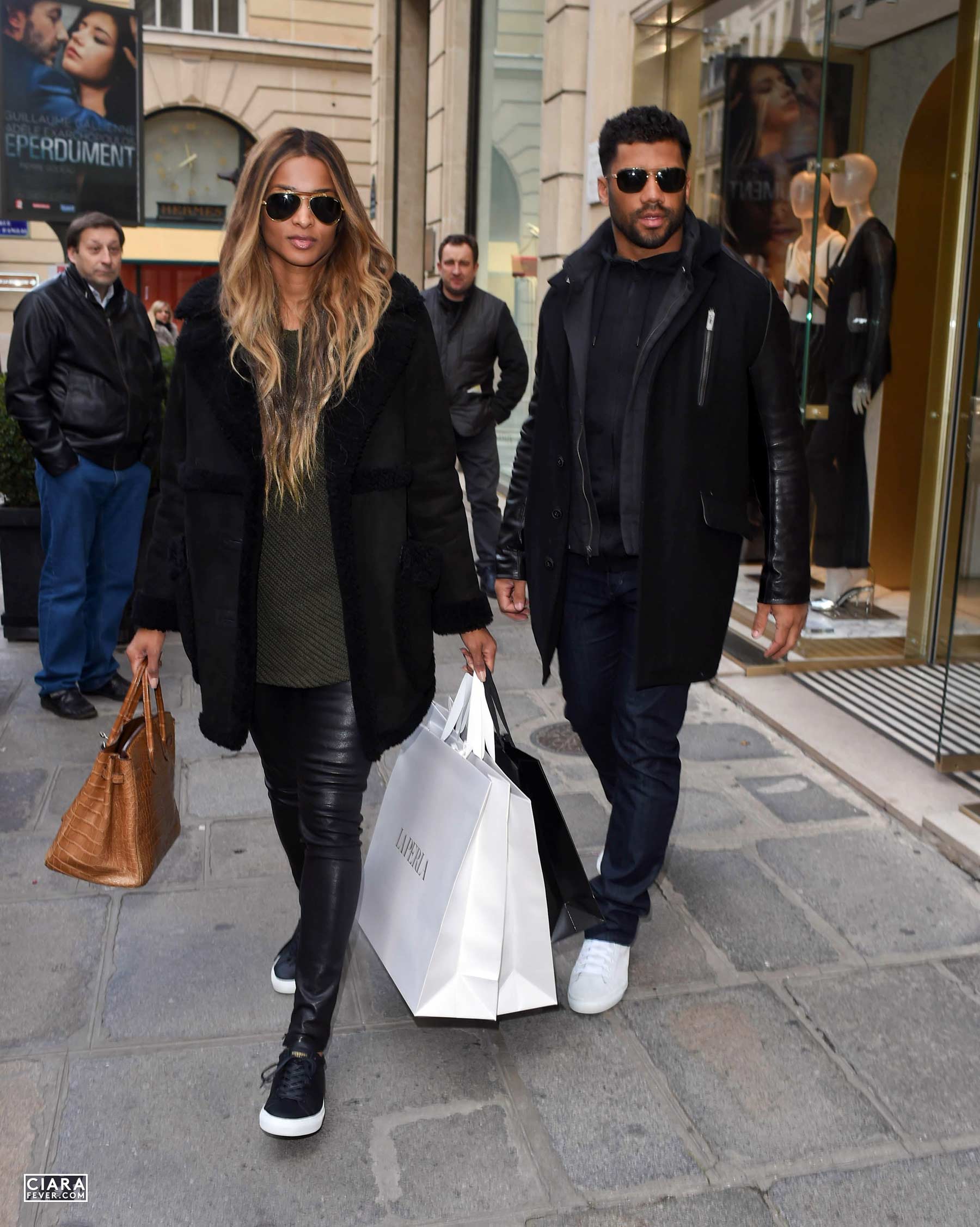 Ciara shopping at La Perla in Paris