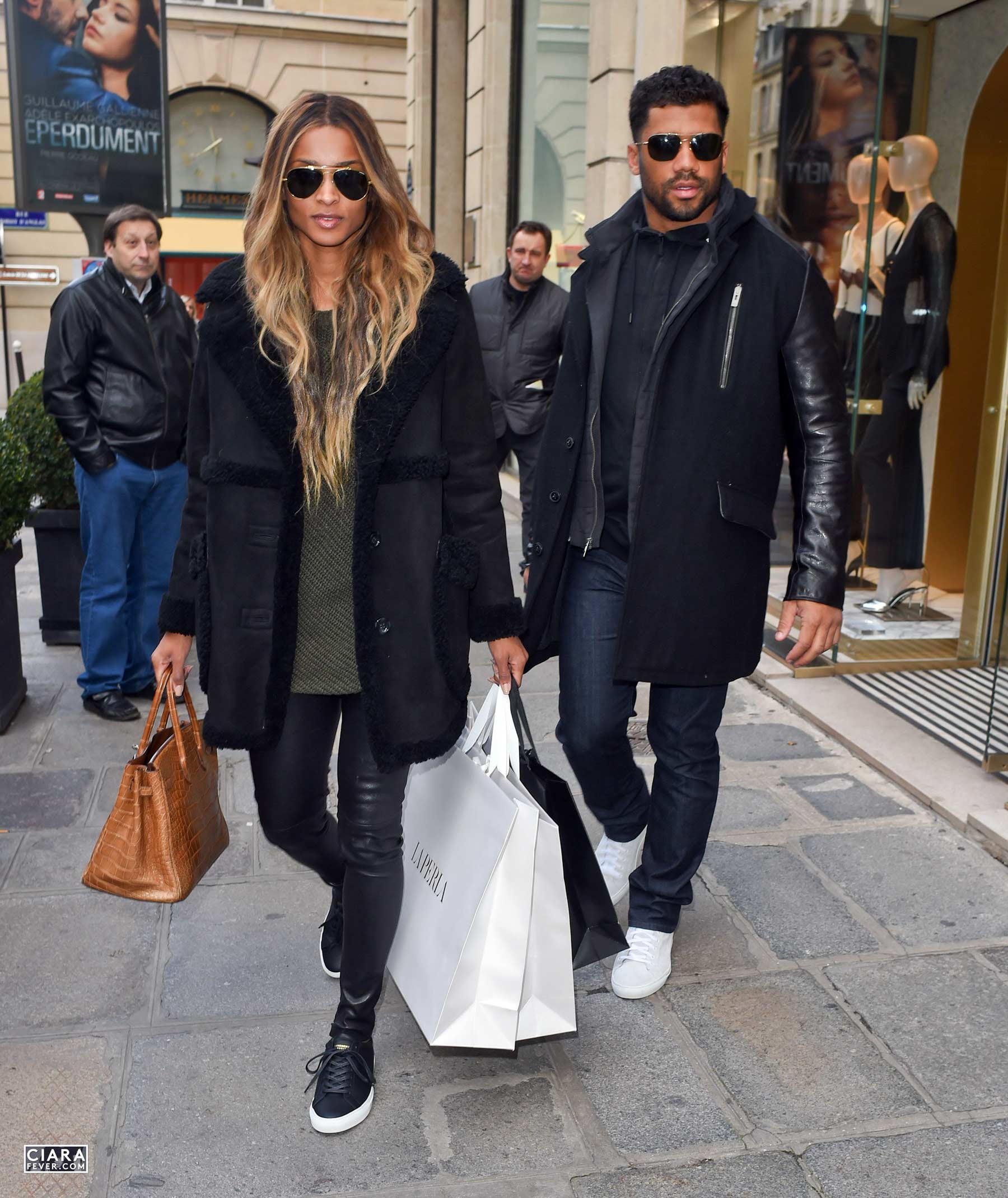 Ciara shopping at La Perla in Paris