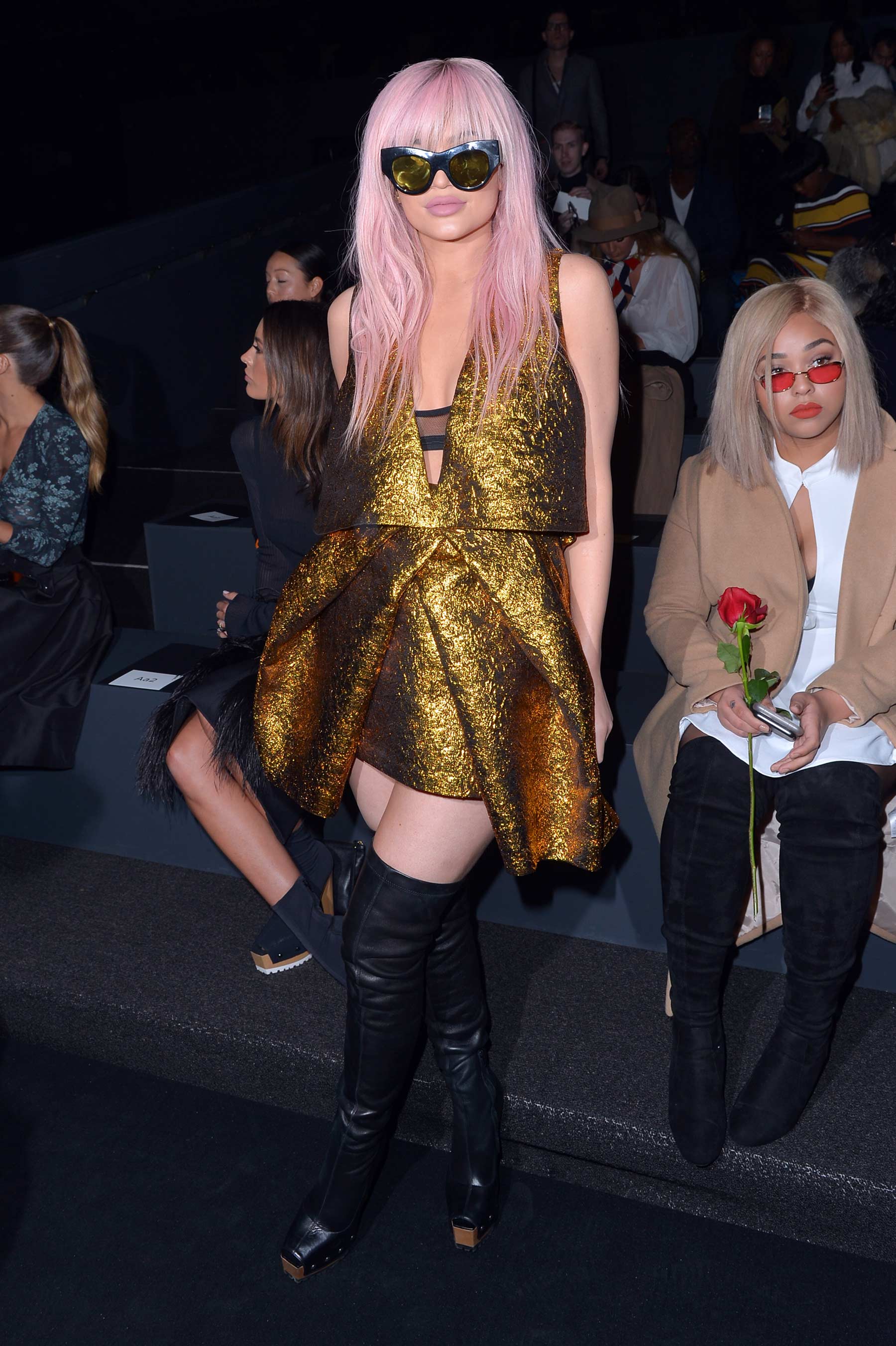 Kylie Jenner front row at the Vera Wang Fashion Show