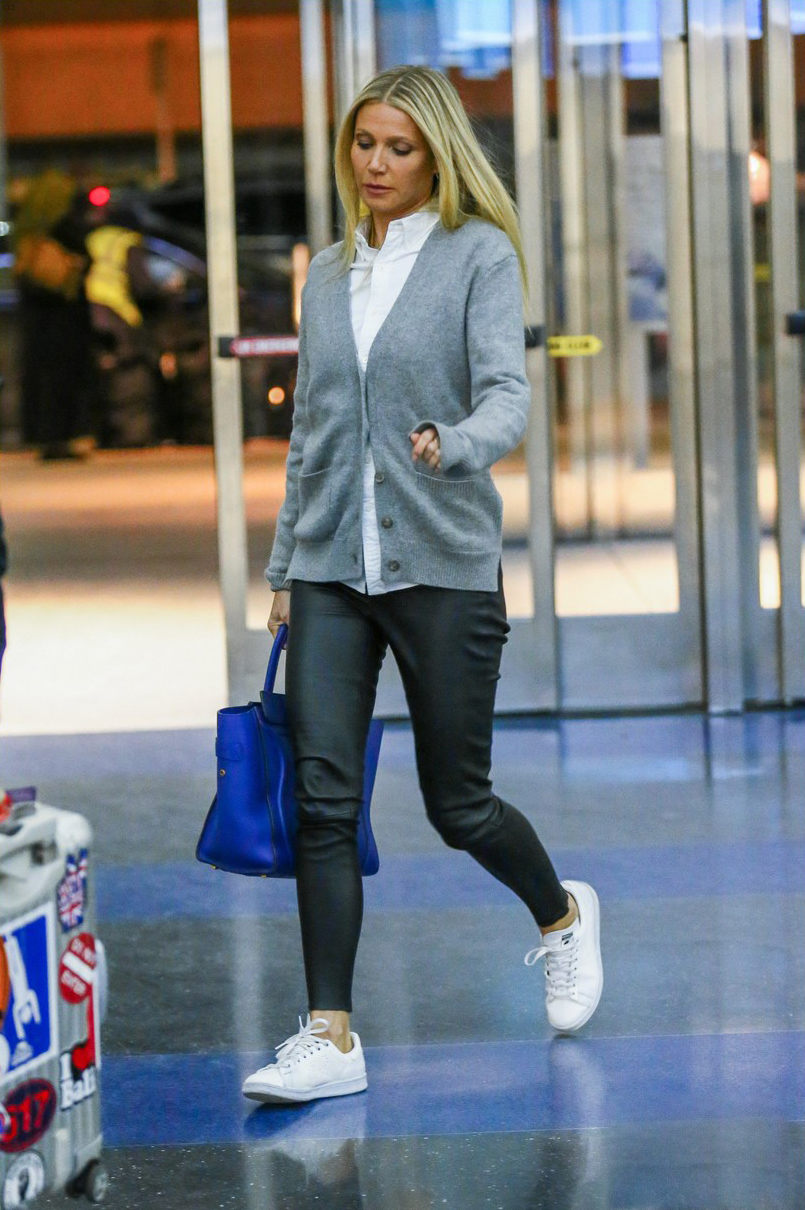 Gwyneth Paltrow heads into JFK airport