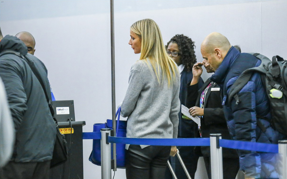 Gwyneth Paltrow heads into JFK airport