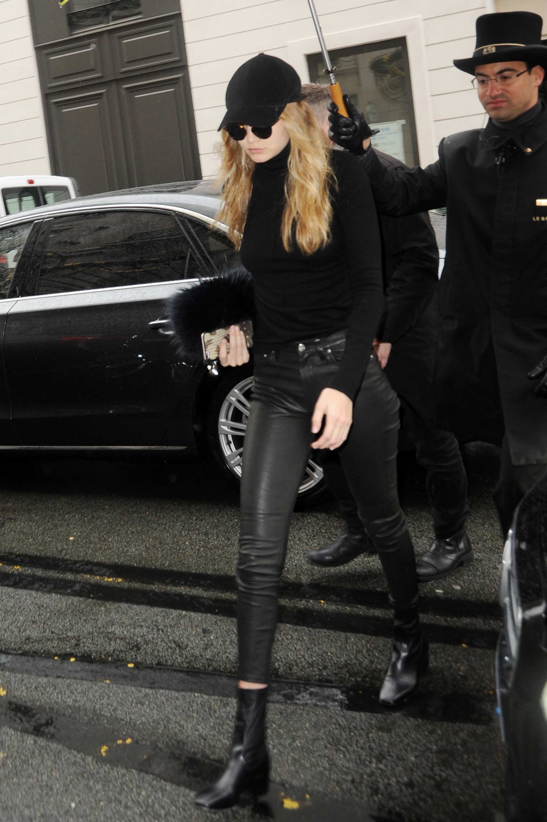 Gigi Hadid leaving her hotel in Paris