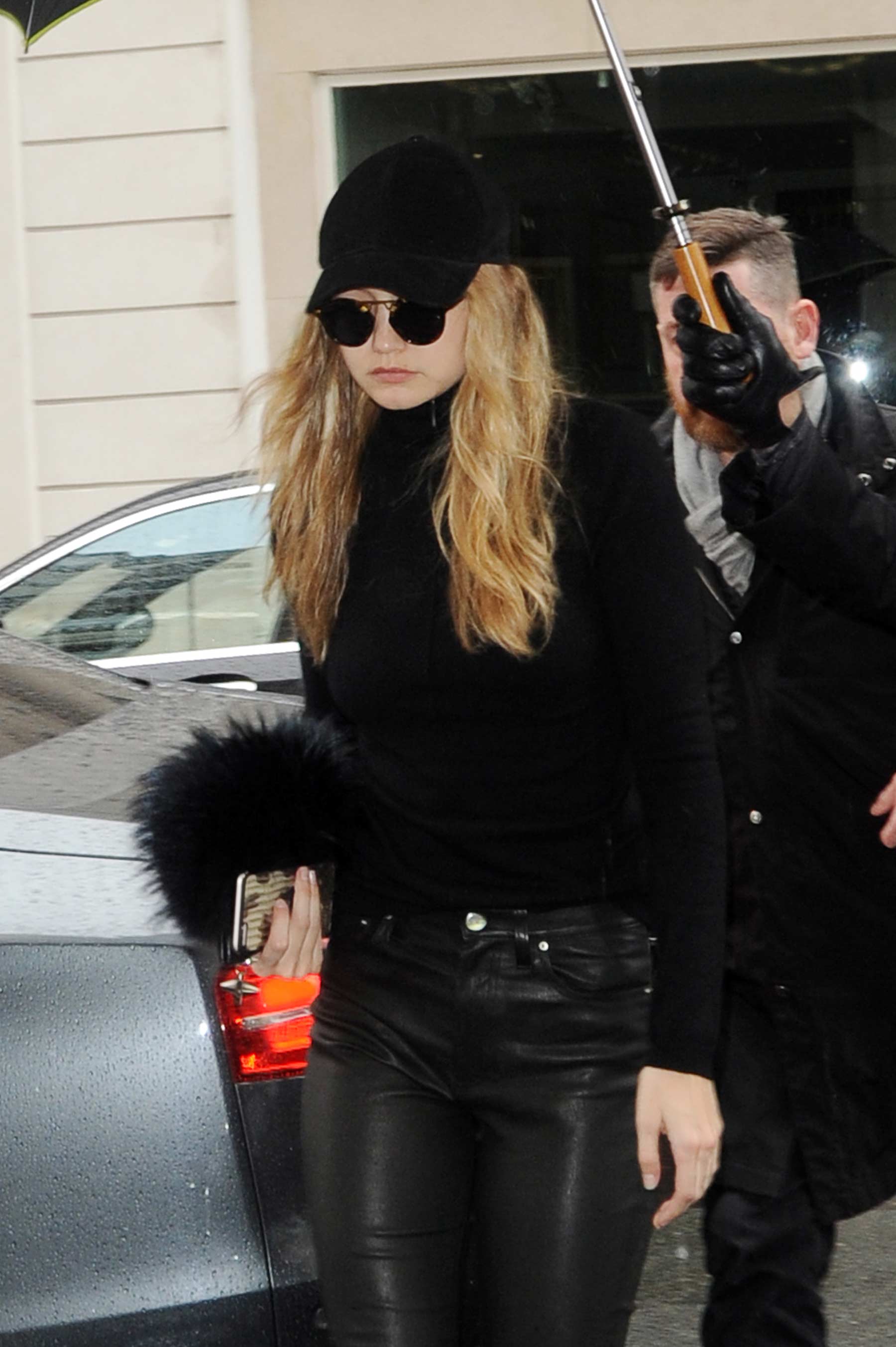 Gigi Hadid leaving her hotel in Paris