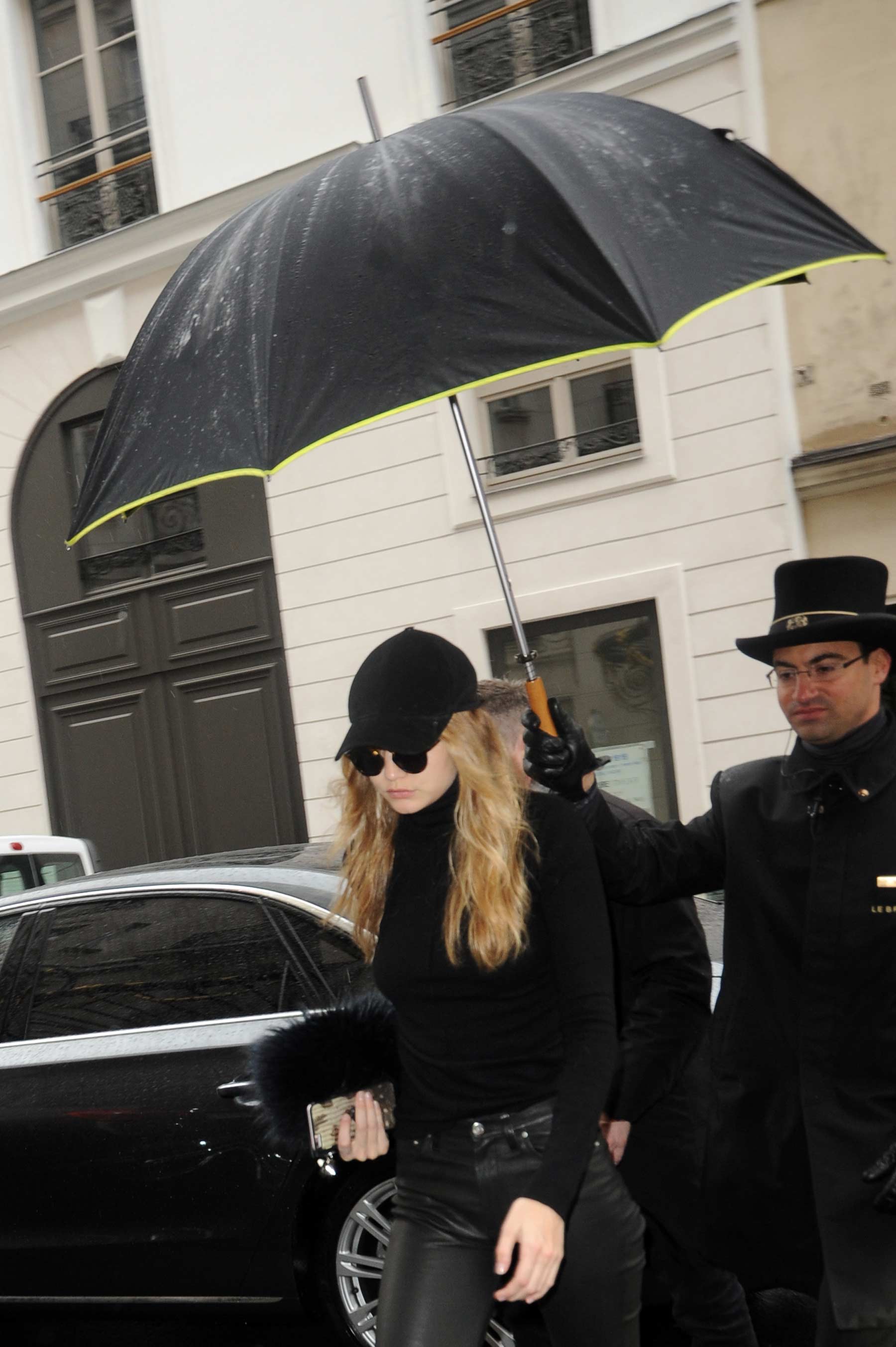 Gigi Hadid leaving her hotel in Paris