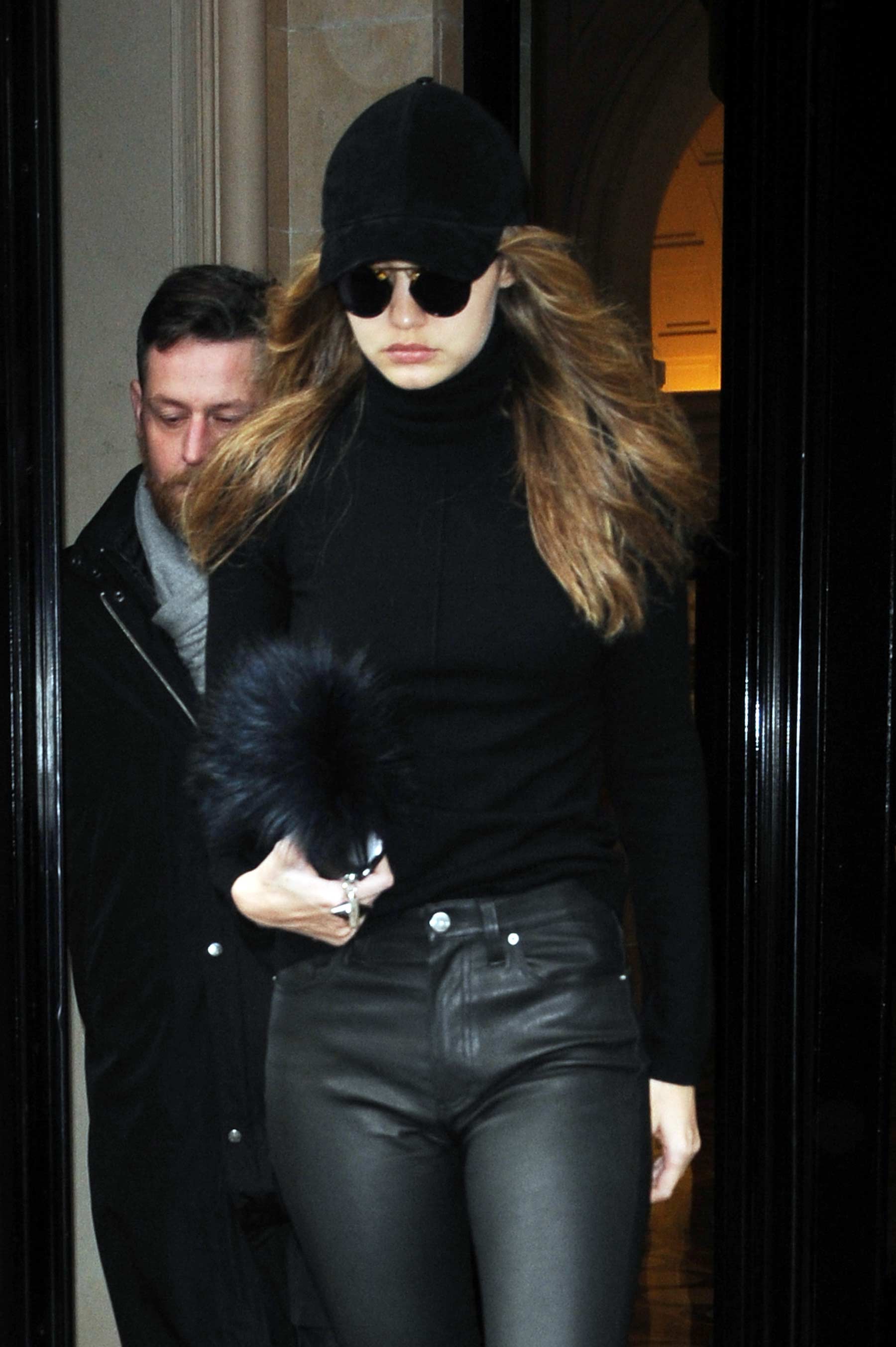 Gigi Hadid leaving her hotel in Paris