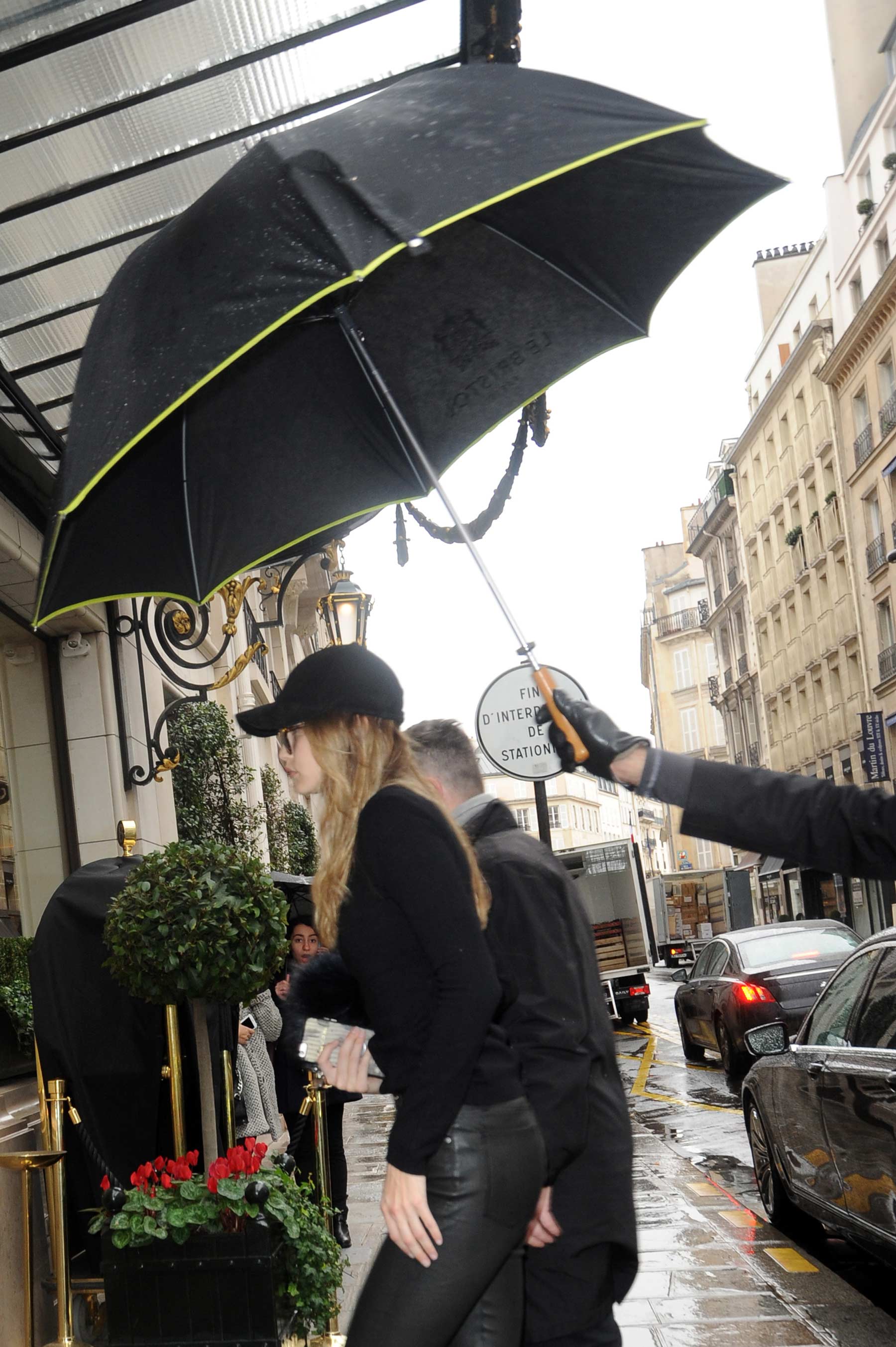 Gigi Hadid leaving her hotel in Paris