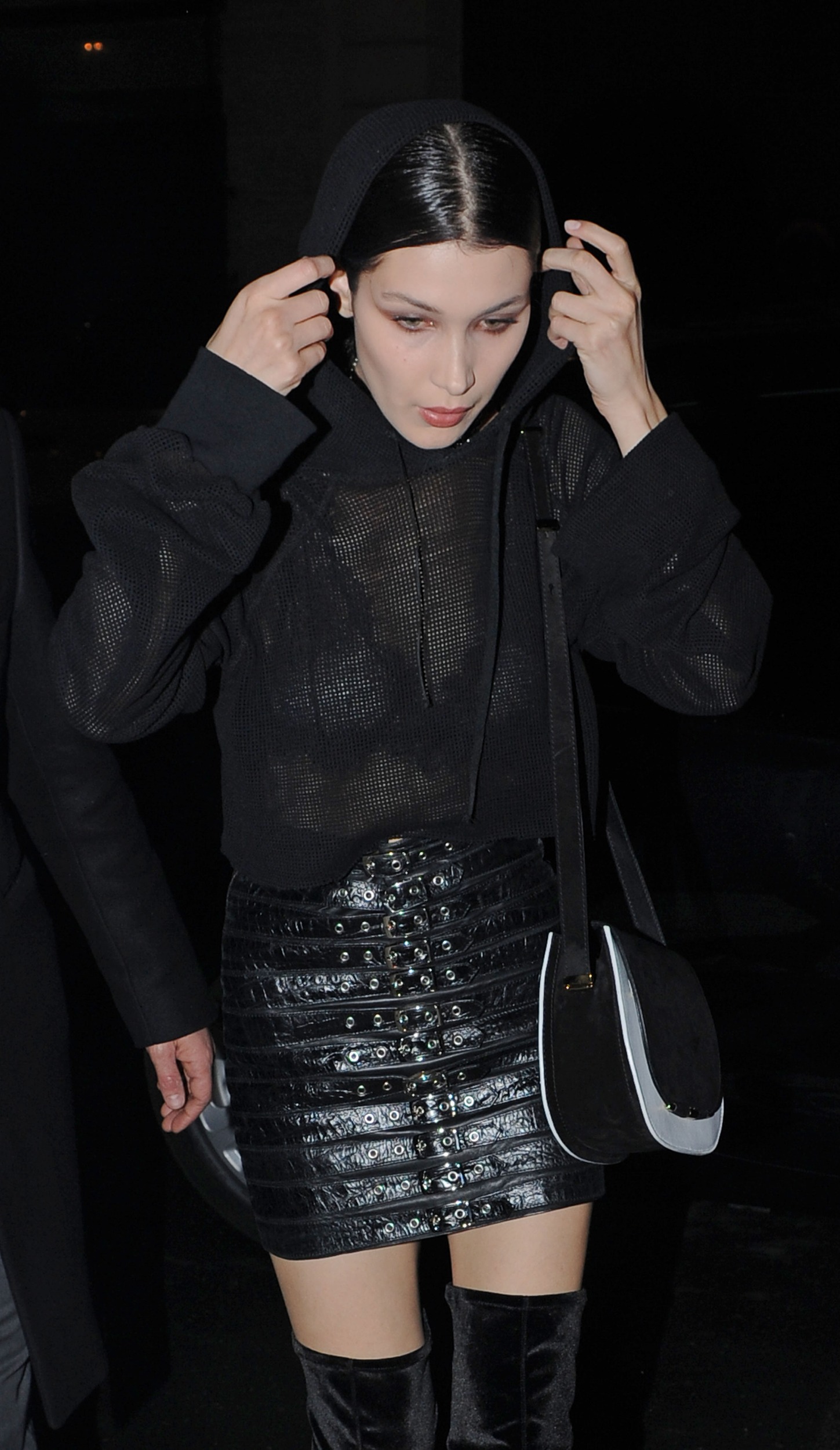 Bella Hadid leaving the Givenchy Fashion Show After Party