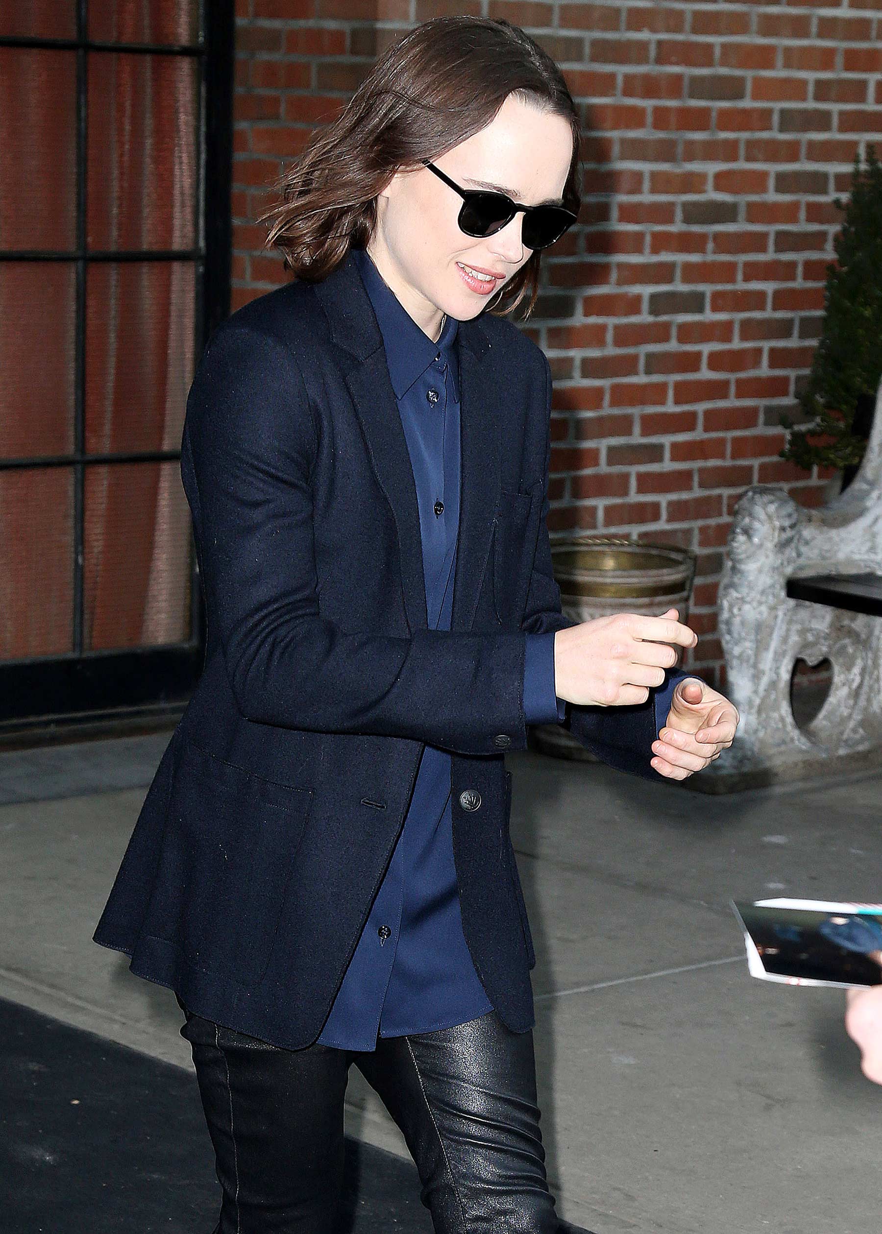 Ellen Page is spotted outside The Bowery Hotel