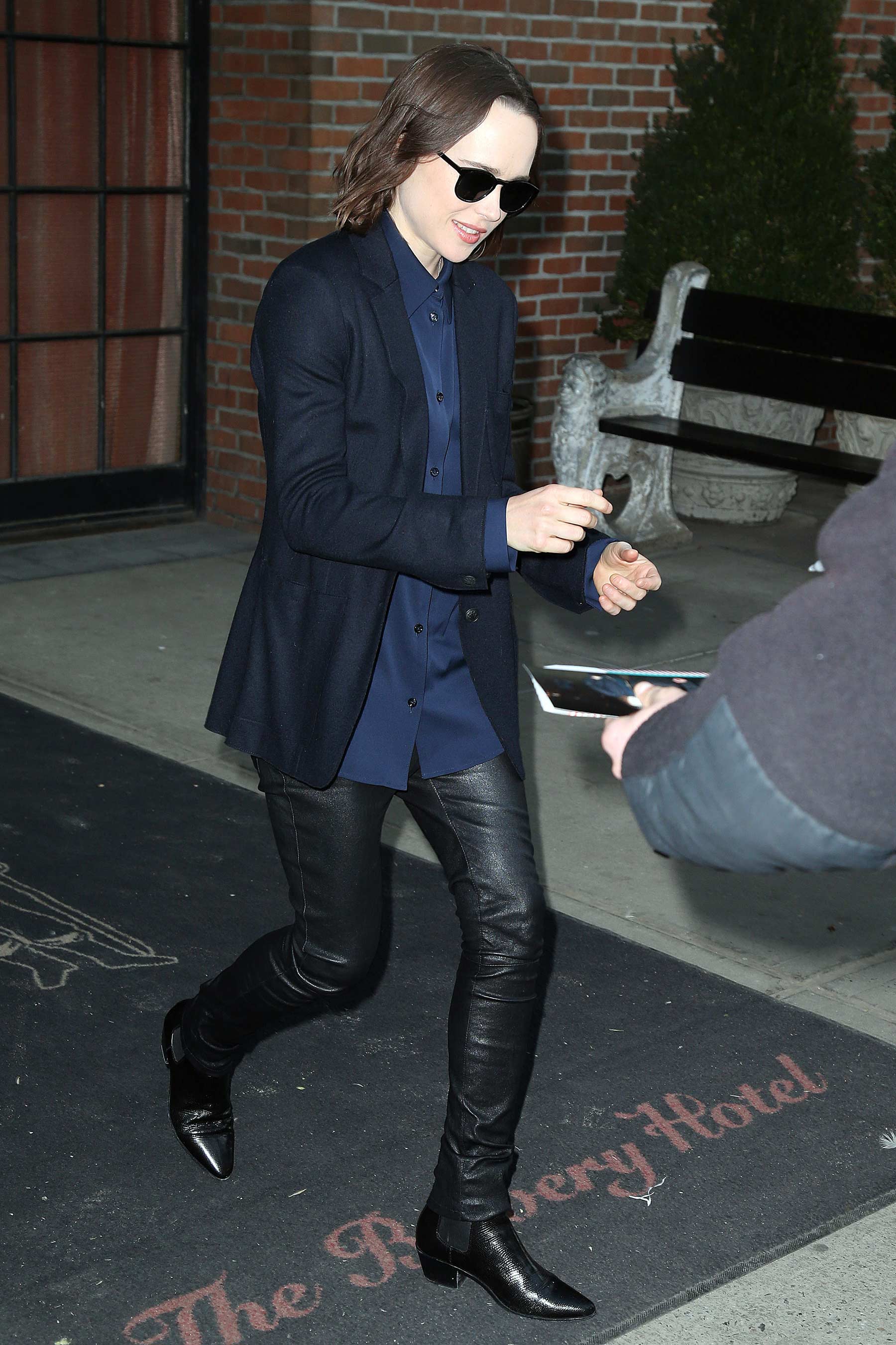 Ellen Page is spotted outside The Bowery Hotel