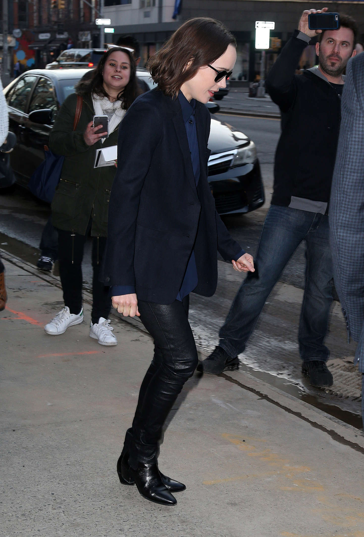 Ellen Page is spotted outside The Bowery Hotel