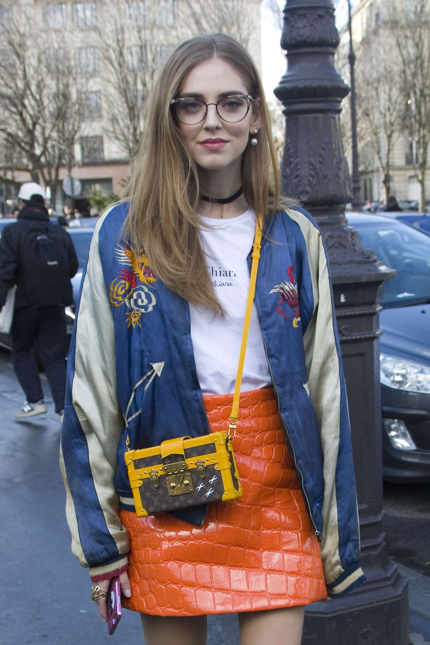 Chiara Ferragni arriving the Giambattista Valli Fashion Show