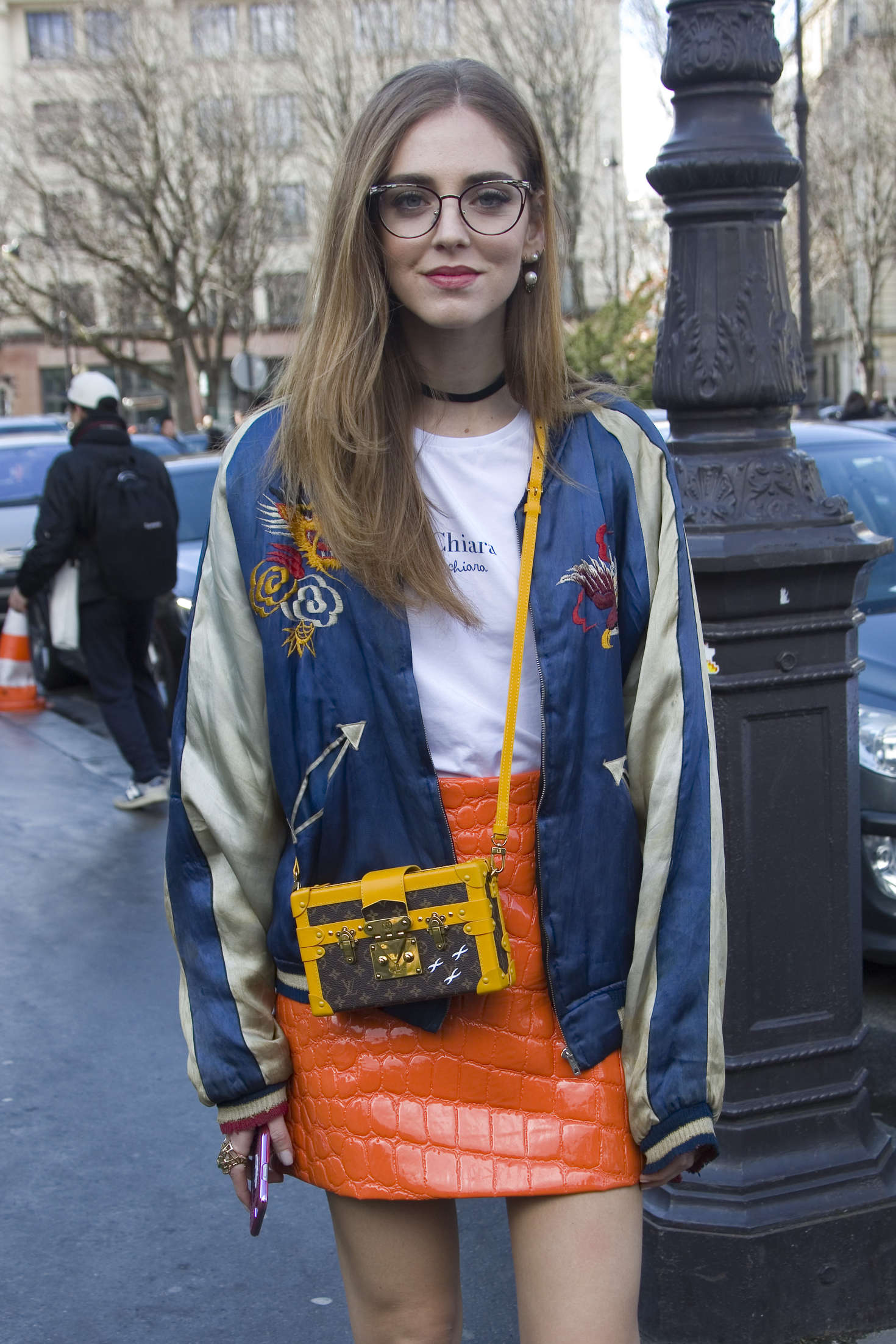 Chiara Ferragni arriving the Giambattista Valli Fashion Show