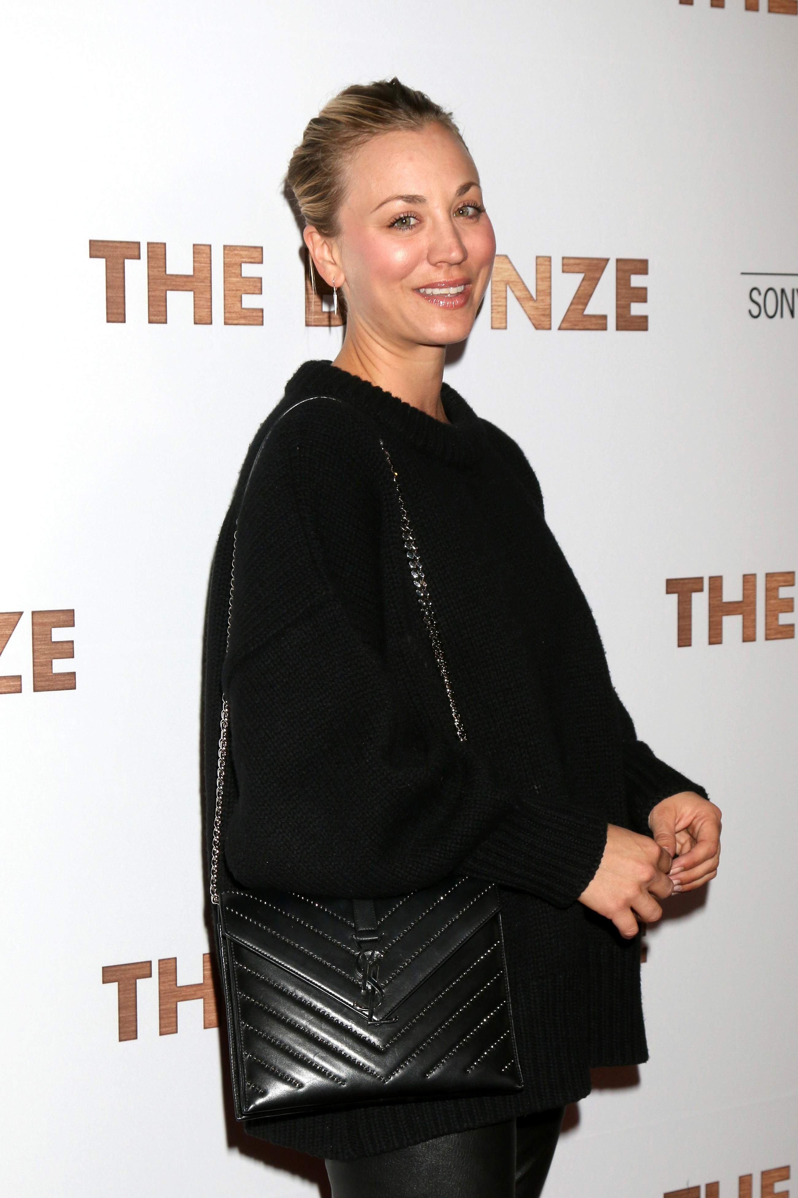 Kaley Cuoco attends the premiere of The Bronze